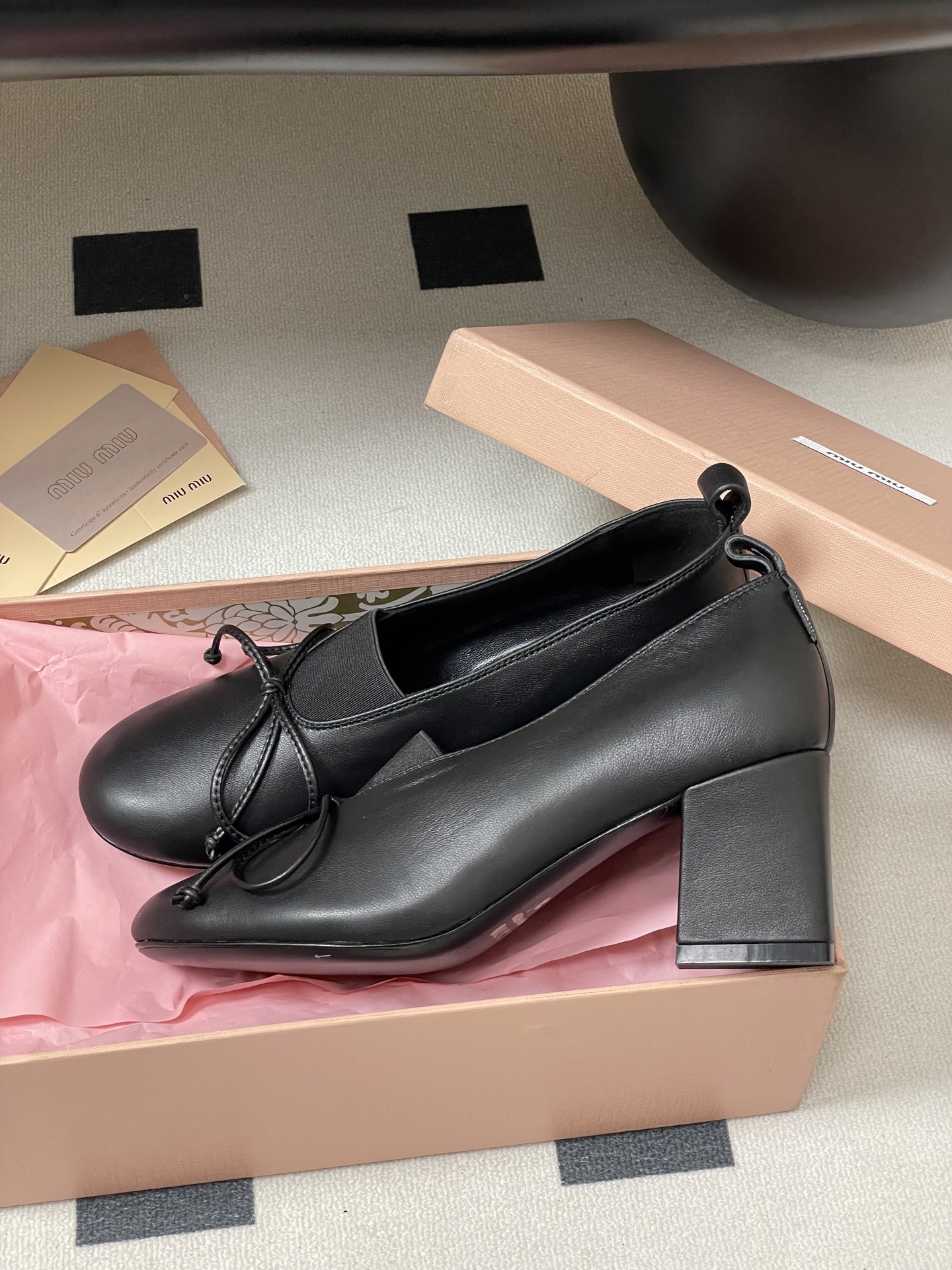 Miu Miu Leather Mary Jane Pumps with Bow Detail - Elegant Comfort 4 i1750195054768 7449 0 4