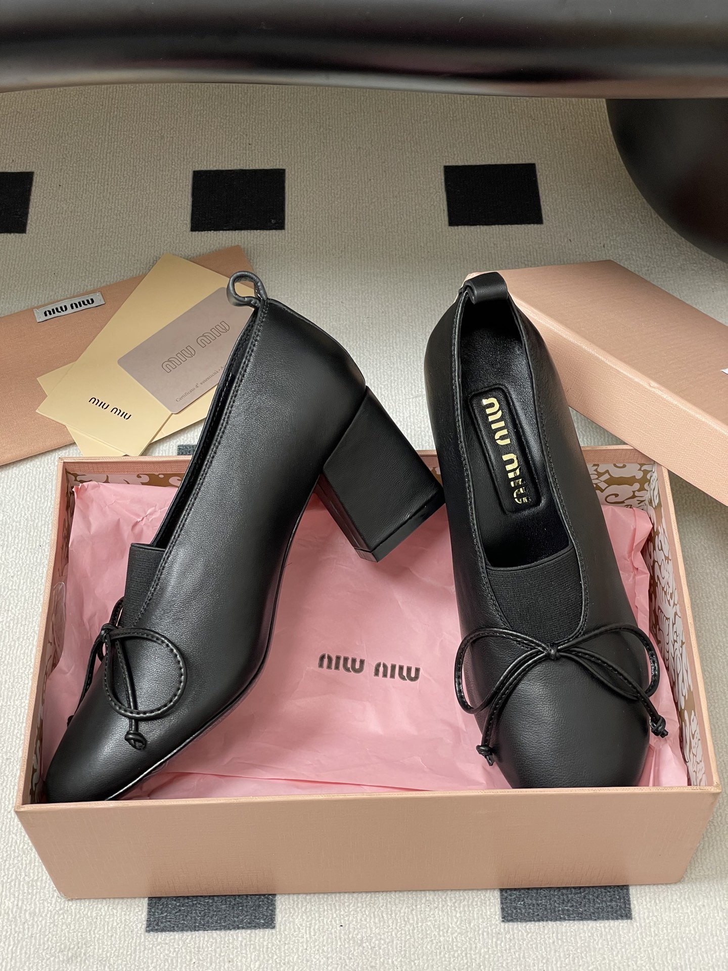 Miu Miu Leather Mary Jane Pumps with Bow Detail - Elegant Comfort 6 i1750195056408 4416 0 5