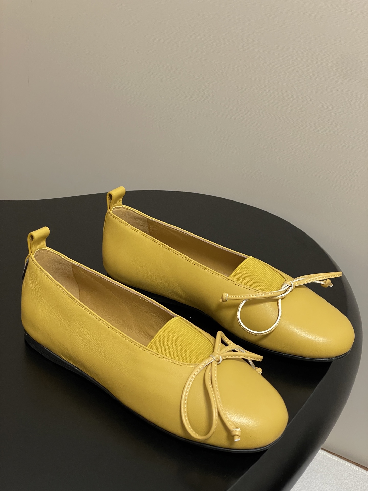 Miu Miu Women's Yellow Leather Ballerinas with Bow Accent, Sizes 35-39 1 i1750195114018 4481 0 0