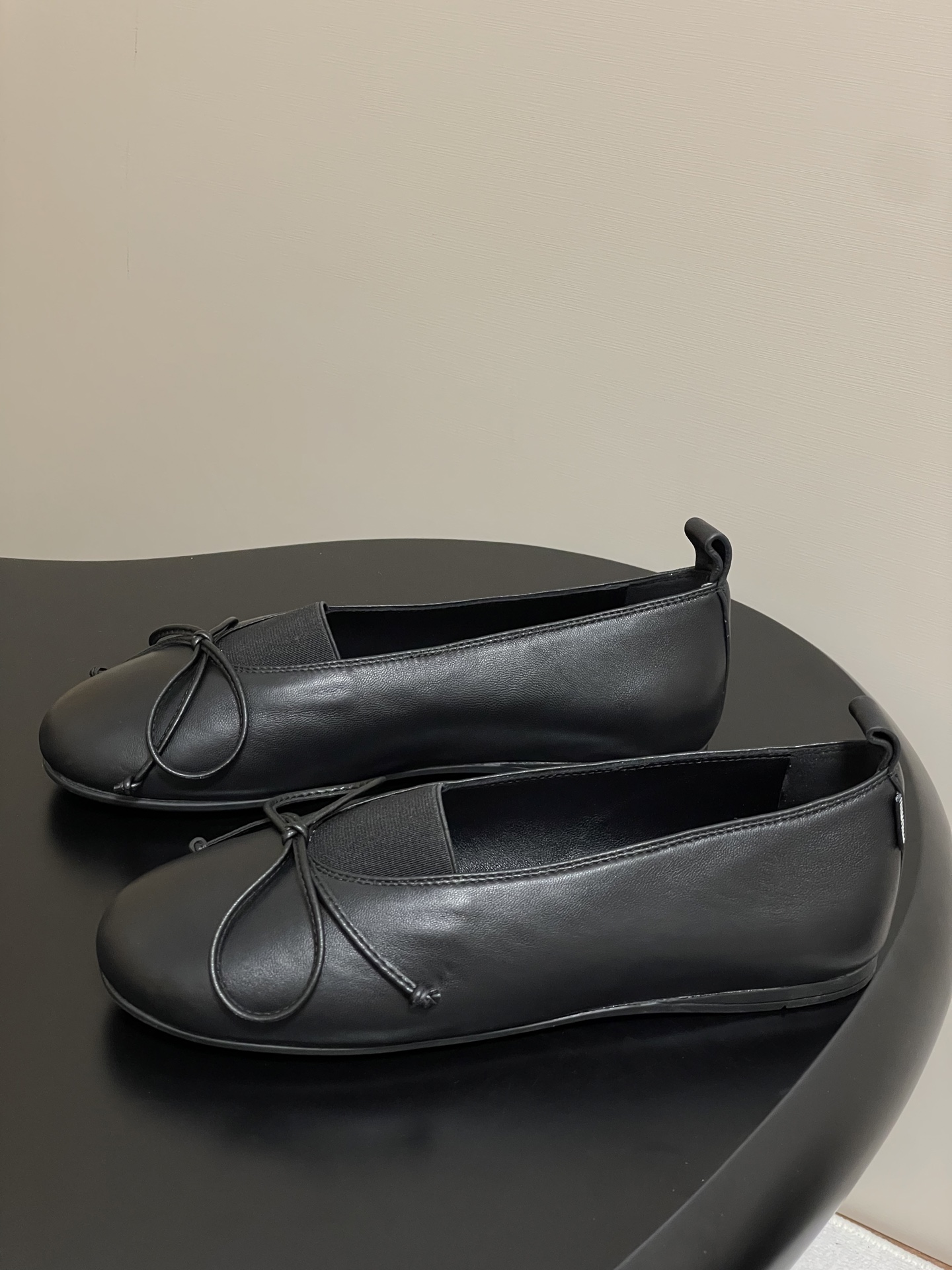 Miu Miu Ballerinas: Round-Toe Bow Flats with Elastic Strap, Leather Shoes 4 i1750195174283 5838 0 7