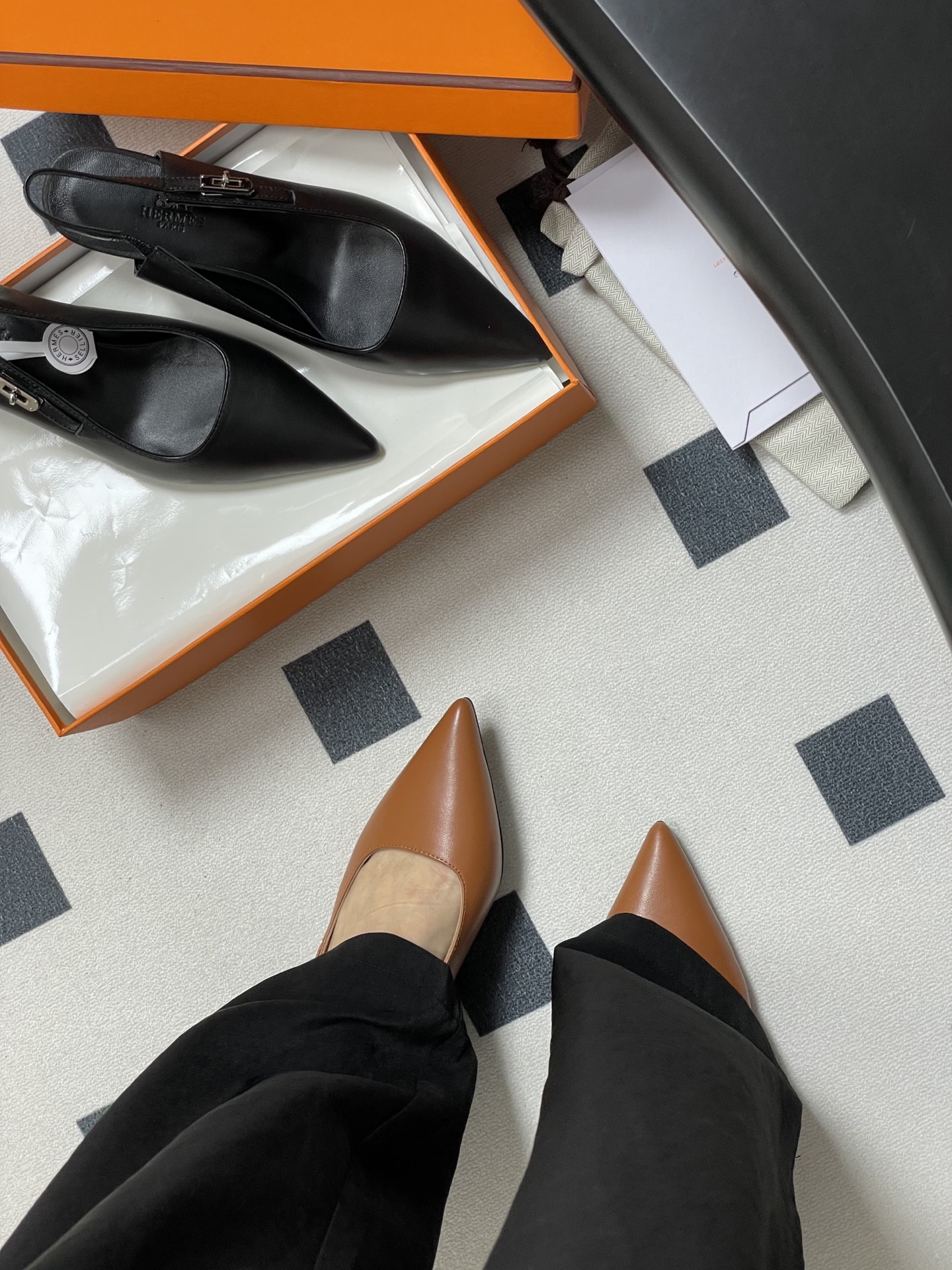 Elegant Pointed Toe Slingback Pumps with Kelly Buckle Detail - Nappa Leather 3 i1750281608204 7783 0 1
