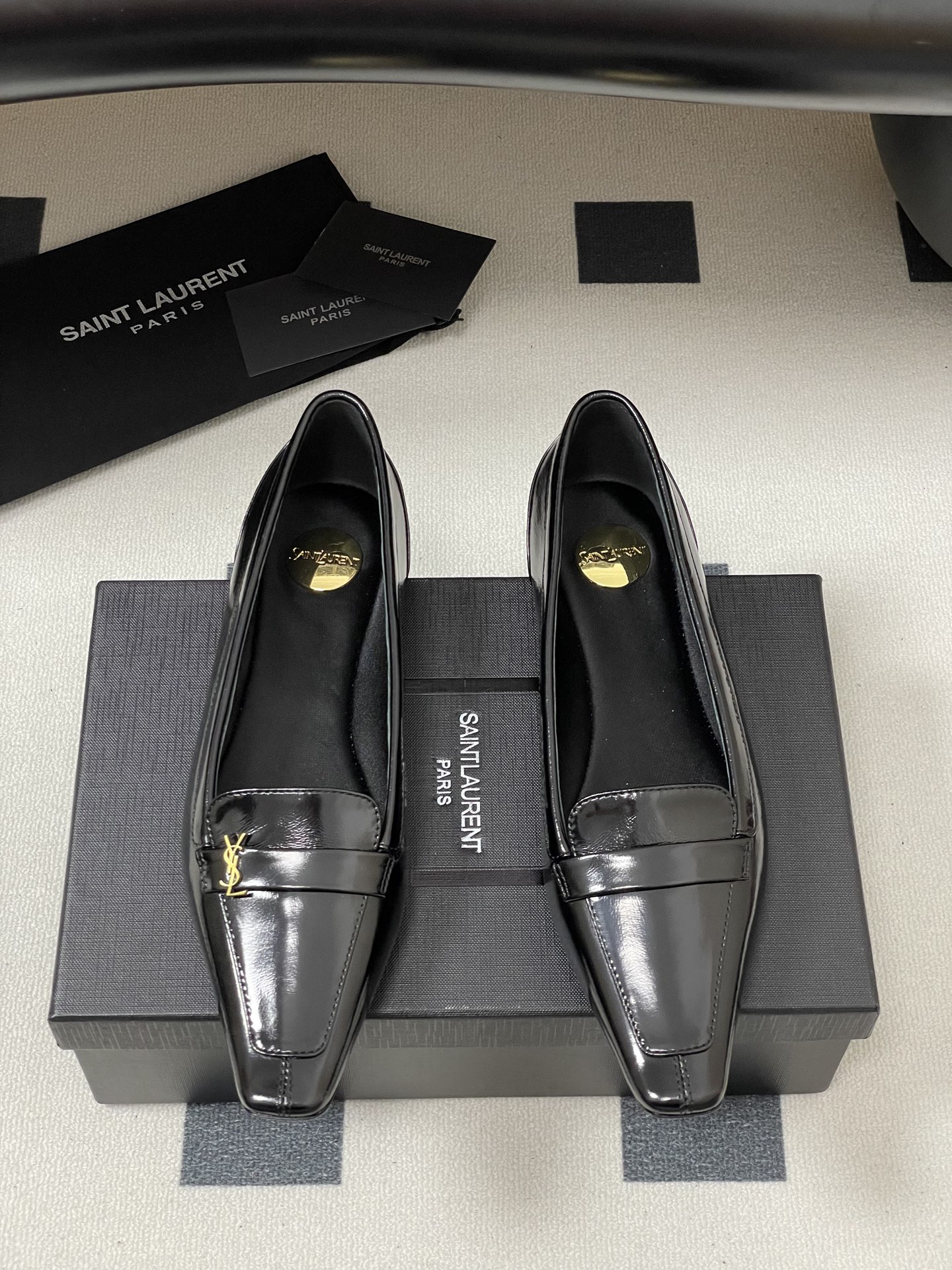 “Saint Laurent 2025 Ballerina Shoes: Leather and Real Silk, Top Quality” - 图片 5