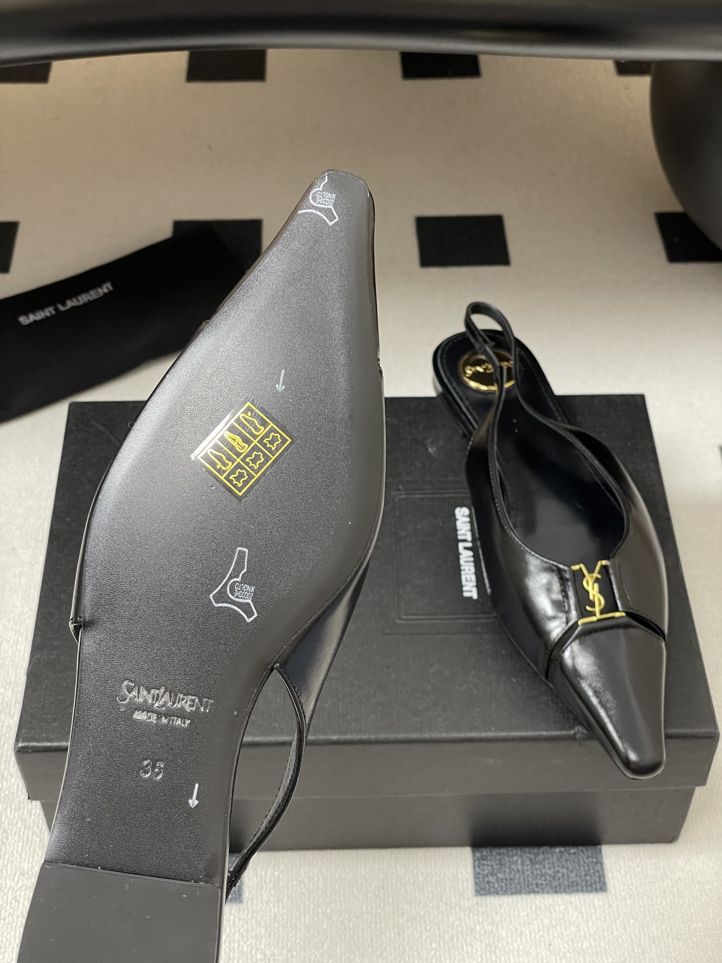“Saint Laurent Women’s Shoes: Luxurious Cow and Sheep Skin, Italian Soles, Sizes 35-39” - 图片 8