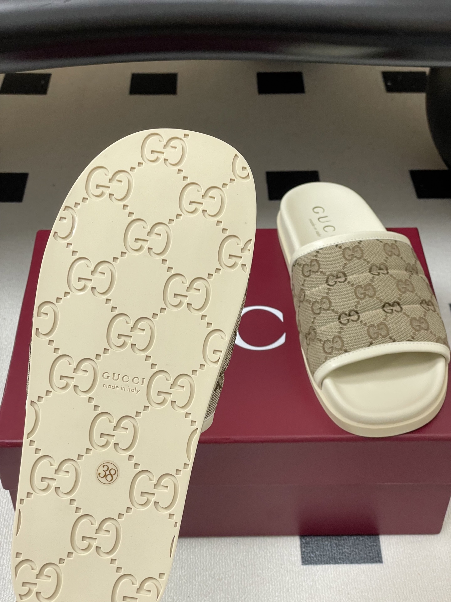 Gucci Lido Double G Logo Espadrille Platform Slide Sandals 9 i1754862804581 7257 0 5