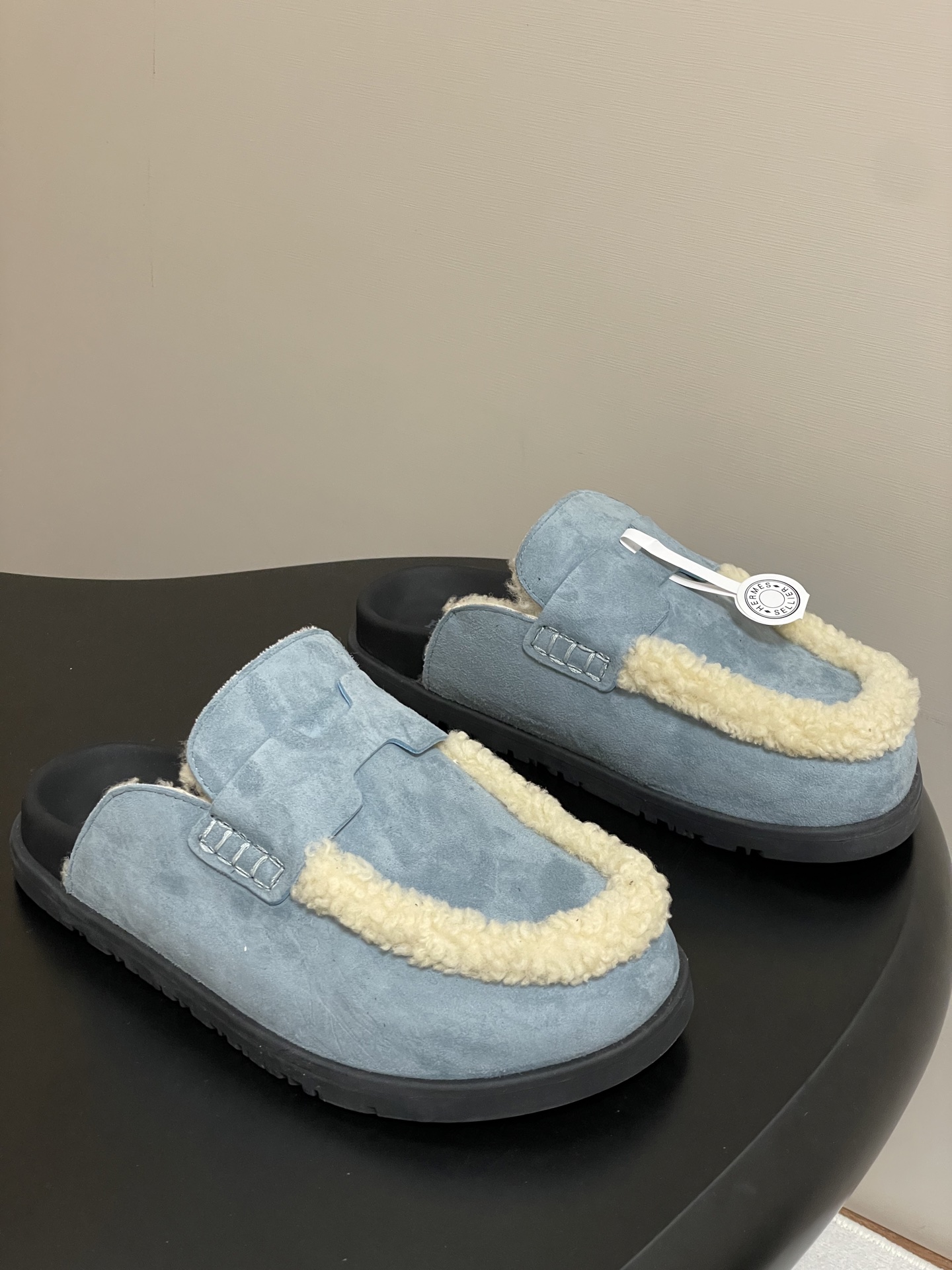 Hermès Hermes 爱马仕 H家 Go穆勒鞋系列 款二舅拖鞋穆勒羊毛半拖鞋休闲懒人鞋勃肯毛拖鞋