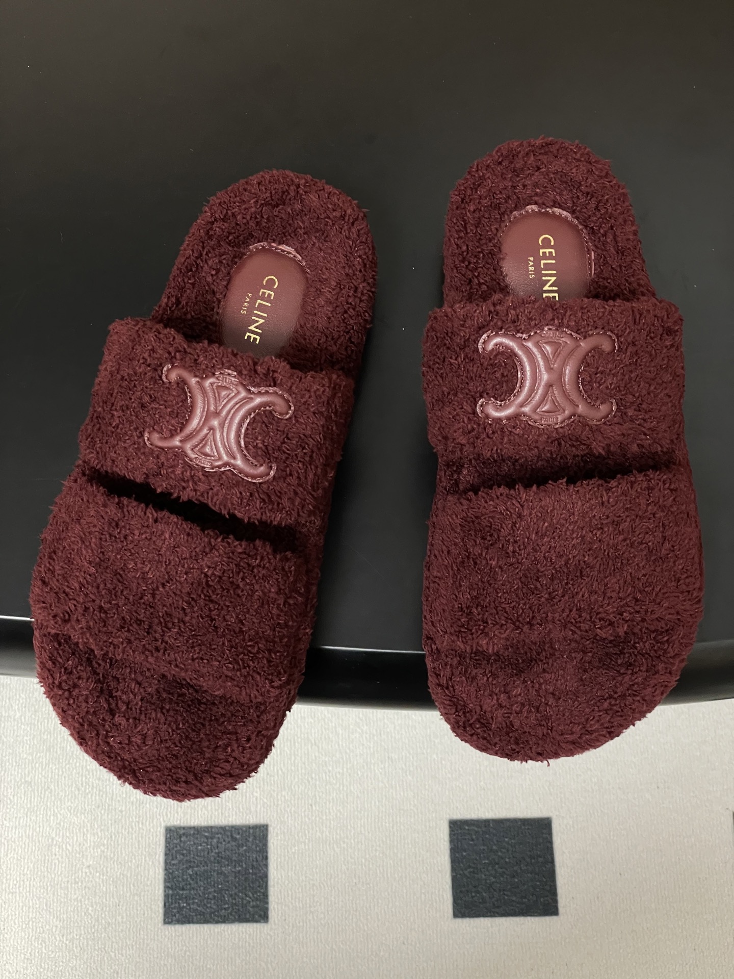 Celine CELINE赛琳 25S秋冬新款 凯旋门毛毛鞋厚底毛拖鞋
