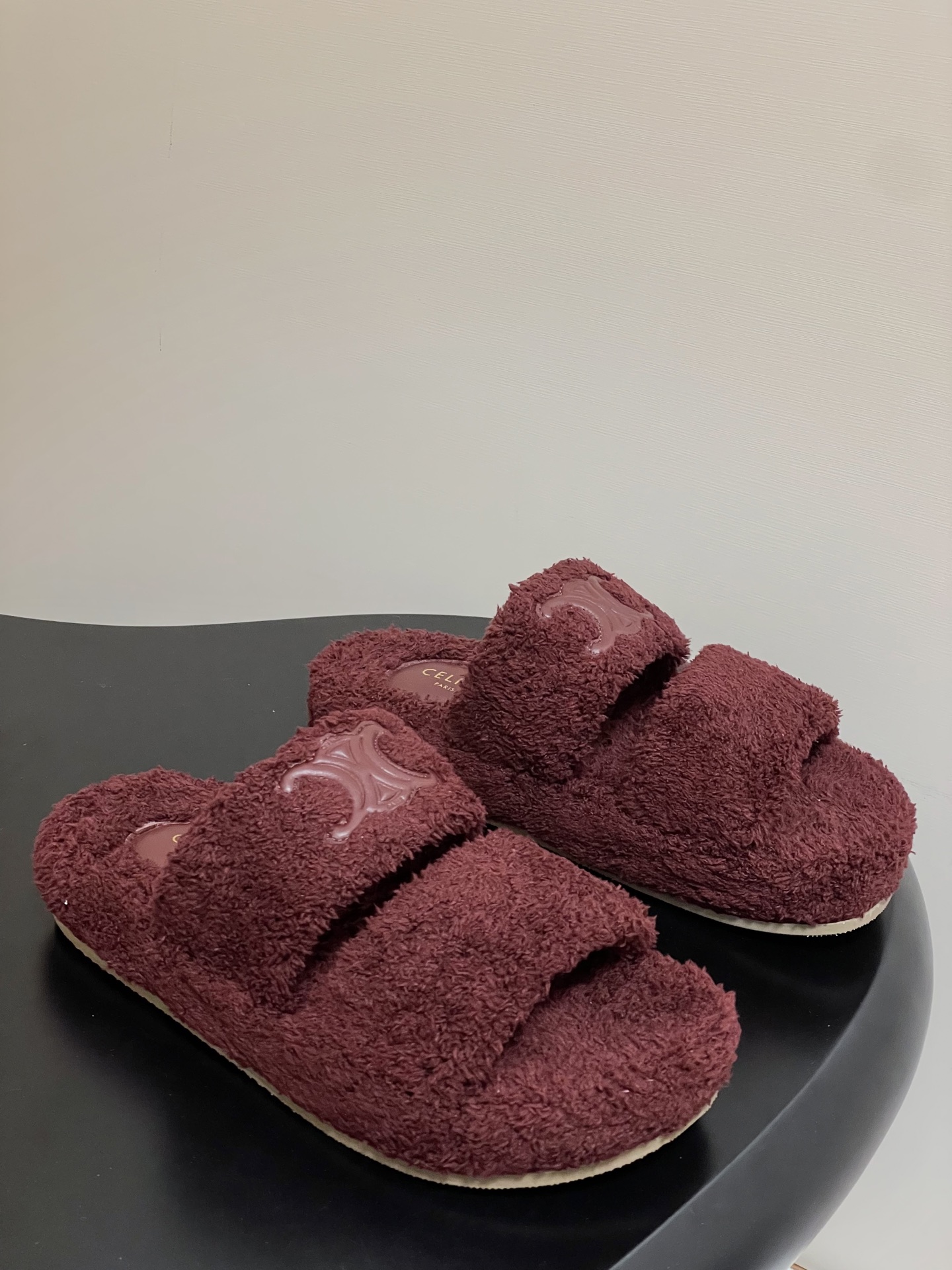 Celine CELINE赛琳 25S秋冬新款 凯旋门毛毛鞋厚底毛拖鞋