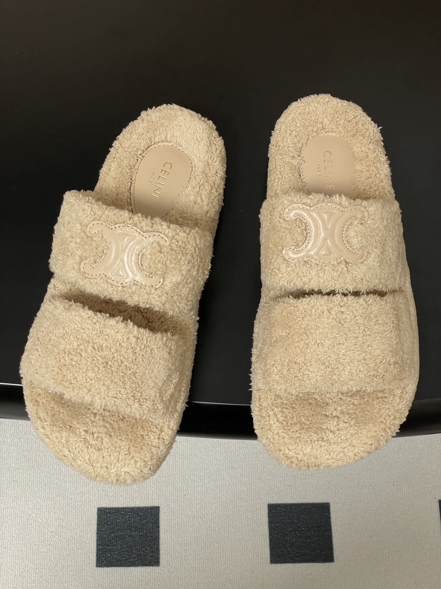 Celine CELINE赛琳 25S秋冬新款 凯旋门毛毛鞋厚底毛拖鞋