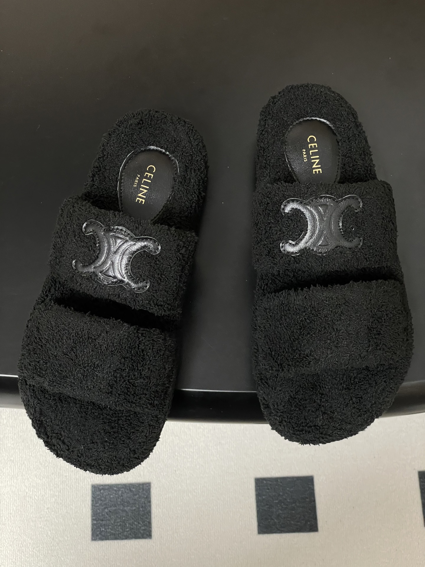 Celine CELINE赛琳 25S秋冬新款 凯旋门毛毛鞋厚底毛拖鞋