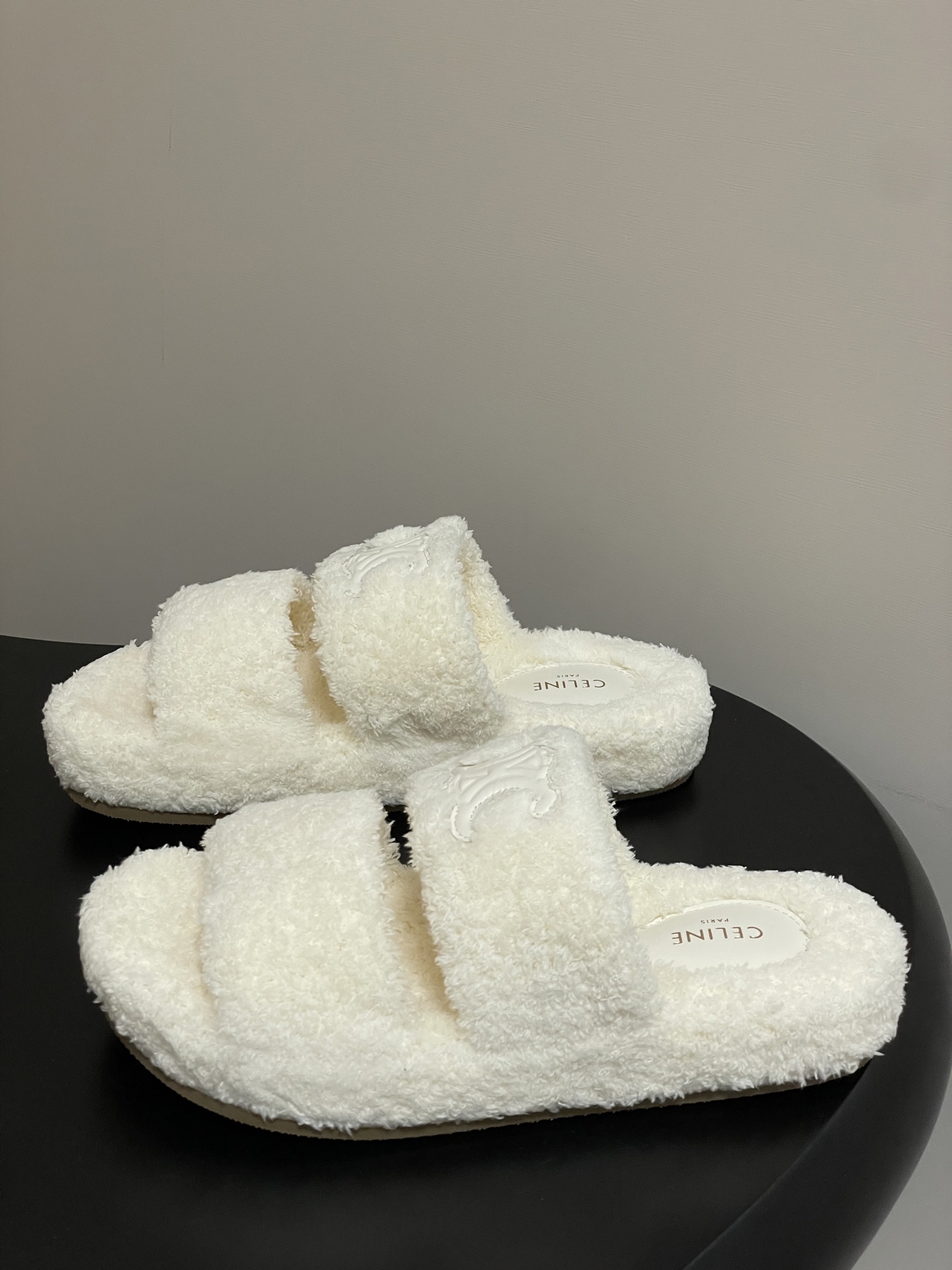 Celine CELINE赛琳 25S秋冬新款 凯旋门毛毛鞋厚底毛拖鞋
