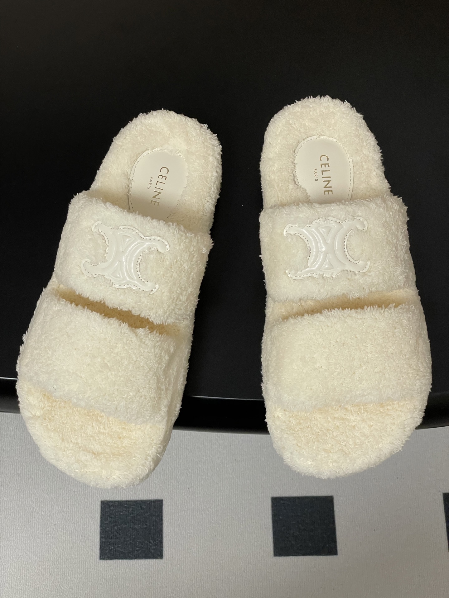 Celine CELINE赛琳 25S秋冬新款 凯旋门毛毛鞋厚底毛拖鞋