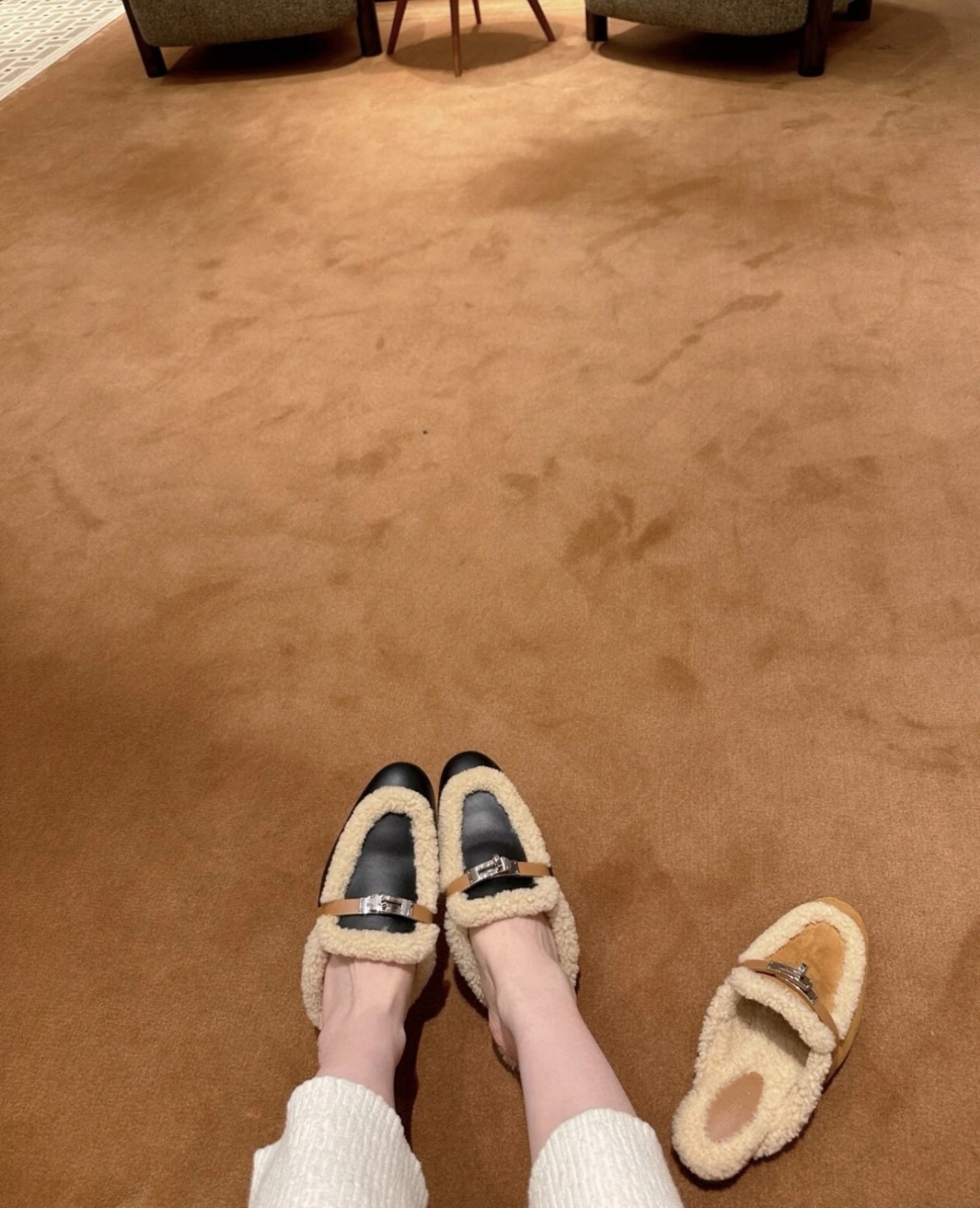 NO:471049,#How can you not have a pair of furry shoes in winter, half-drag furry shoes19860909#冬天怎能没有一双毛毛鞋,半拖毛毛鞋,Women's Shoes