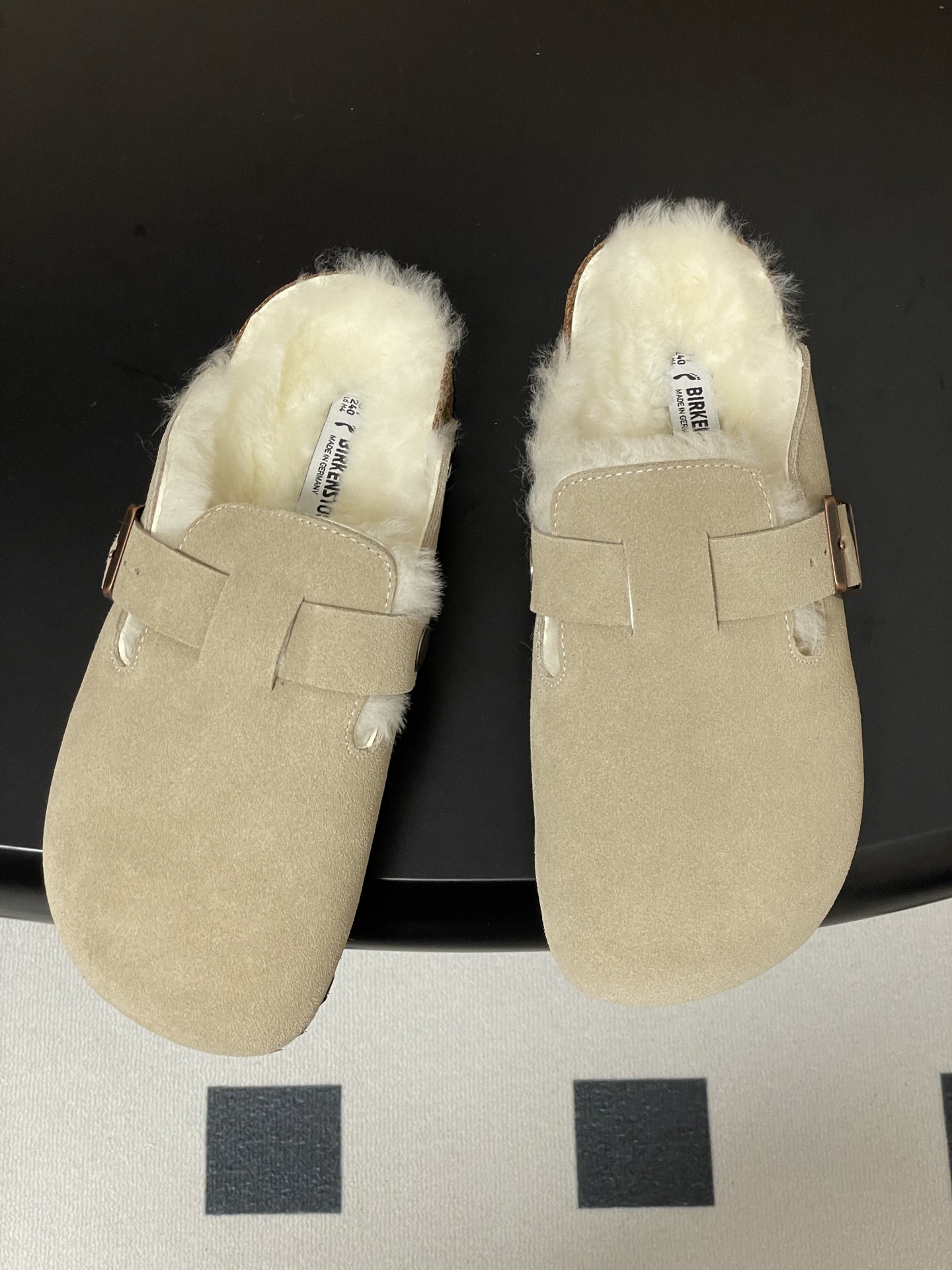 Unknown BIRKENSTOCK 勃肯鞋 羊毛穆勒鞋 毛毛半拖鞋