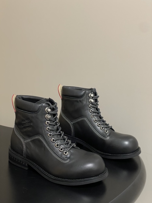 Louis Vuitton Bubble Black Leather Lace-Up Ankle Boots for Men 1 Louis Vuitton Bubble Black Leather Lace-Up Ankle Boots for Men