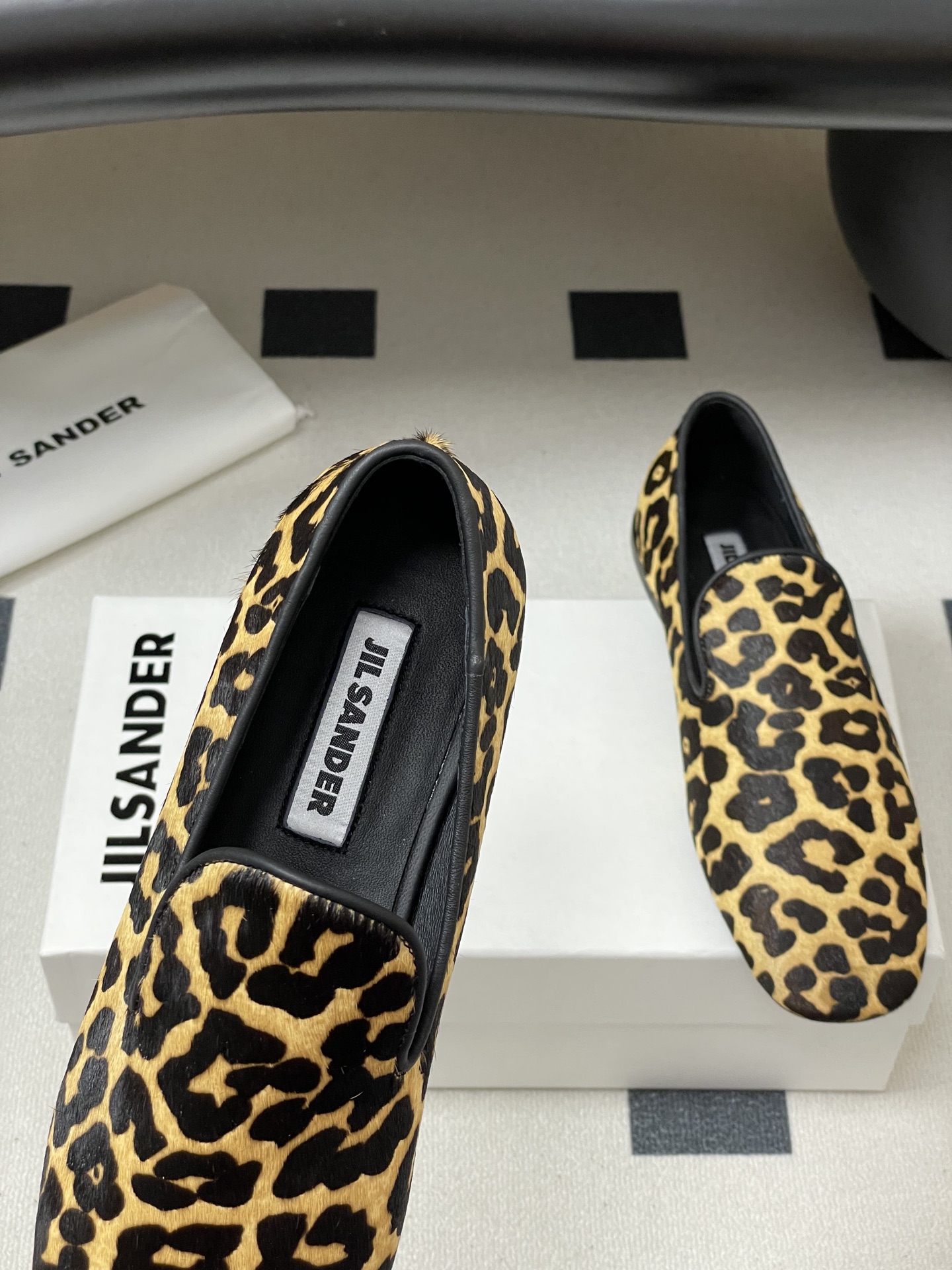 Jil Sander Leopard Print Hair Loafers,Slip-on Style, Square Toe, Comfortable 8 i1757106497819 1075 0 6