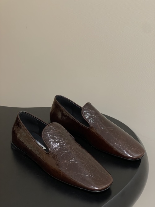 Jil Sander Women's Square Toe Brown Leather Loafers Slip-Ons Flats Shoes 1 Jil Sander Women's Square Toe Brown Leather Loafers Slip-Ons Flats Shoes