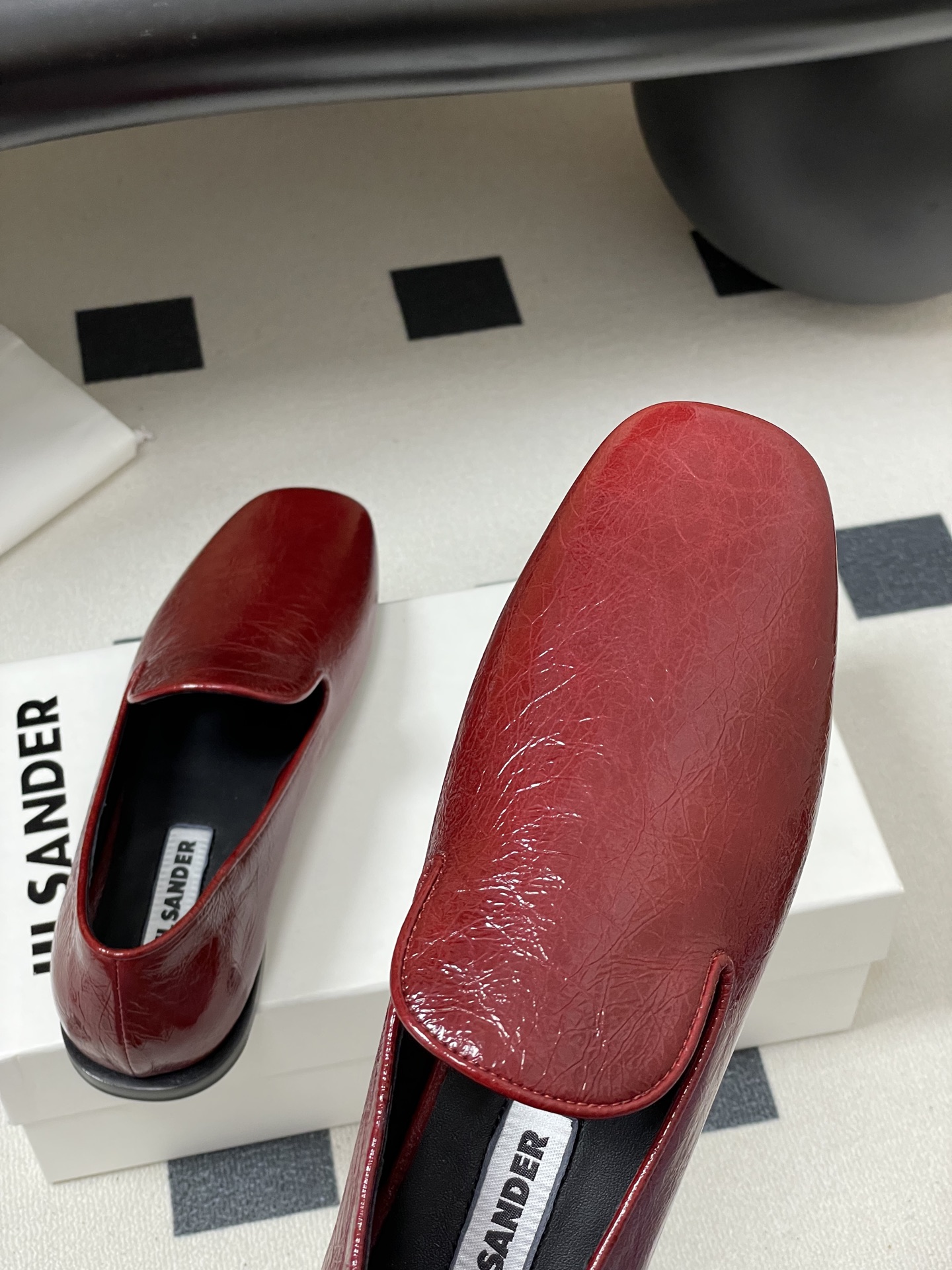 Jil Sander Women's Square Toe Leather Loafer Slip-On Flat Shoes 10 i1757106594208 1557 0 6