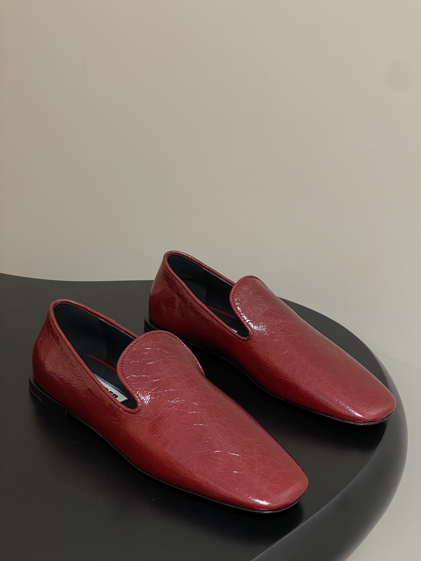 Jil Sander Women's Square Toe Leather Loafer Slip-On Flat Shoes 2 i1757106596673 6488 0 0