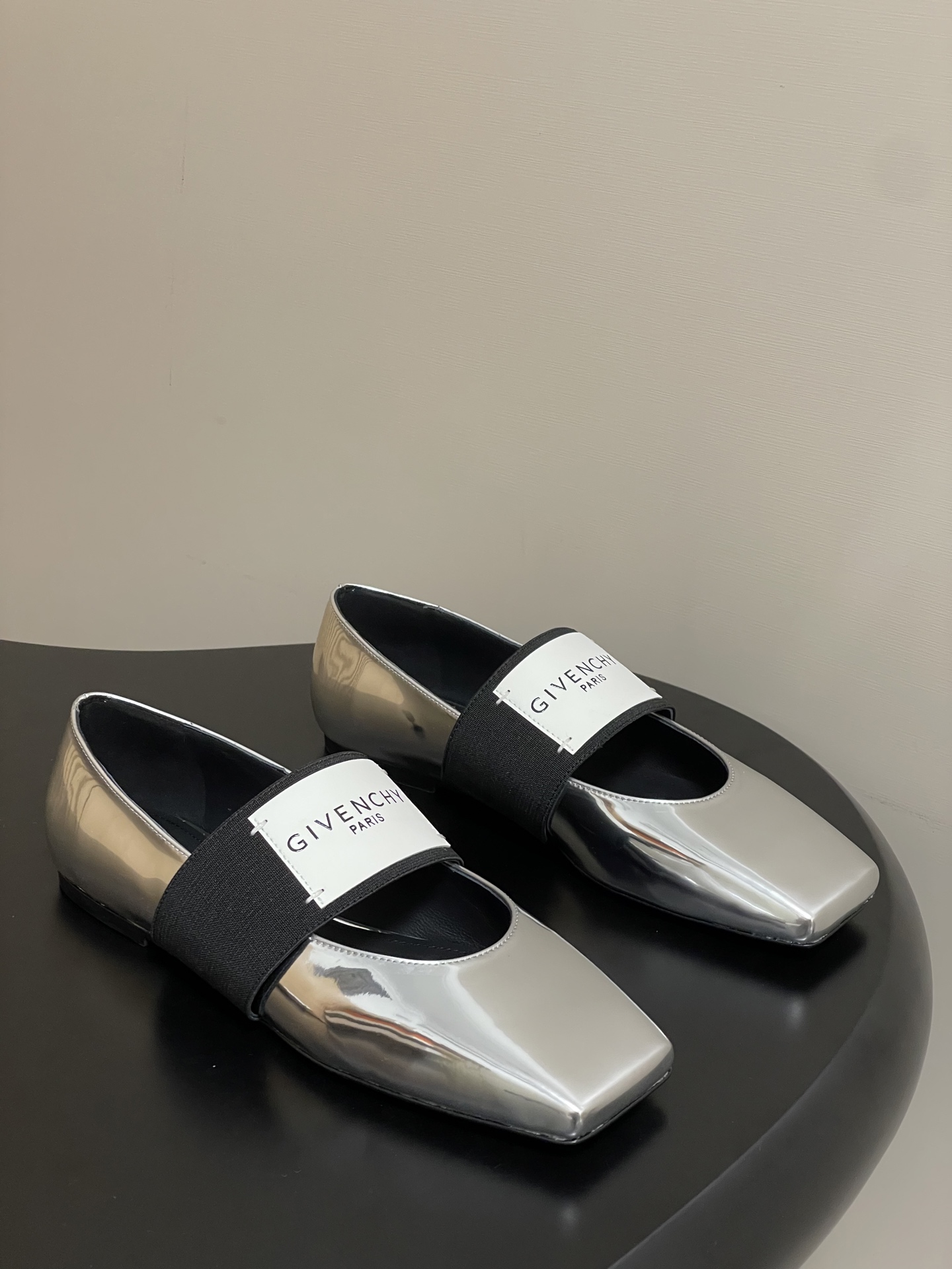 Givenchy Sliced Square Ballet Flats - Silver Leather Mary Janes 2 i1757879298839 608 0 0
