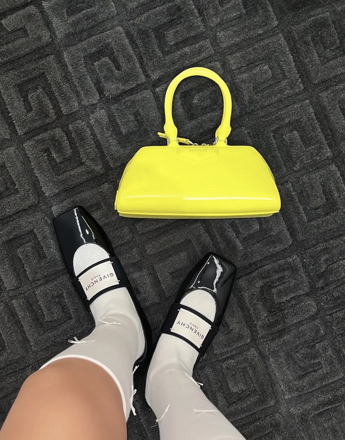 Givenchy Black Patent Leather Square Toe Ballerina Flats for Women 16 i1757899657430 3975 0 14