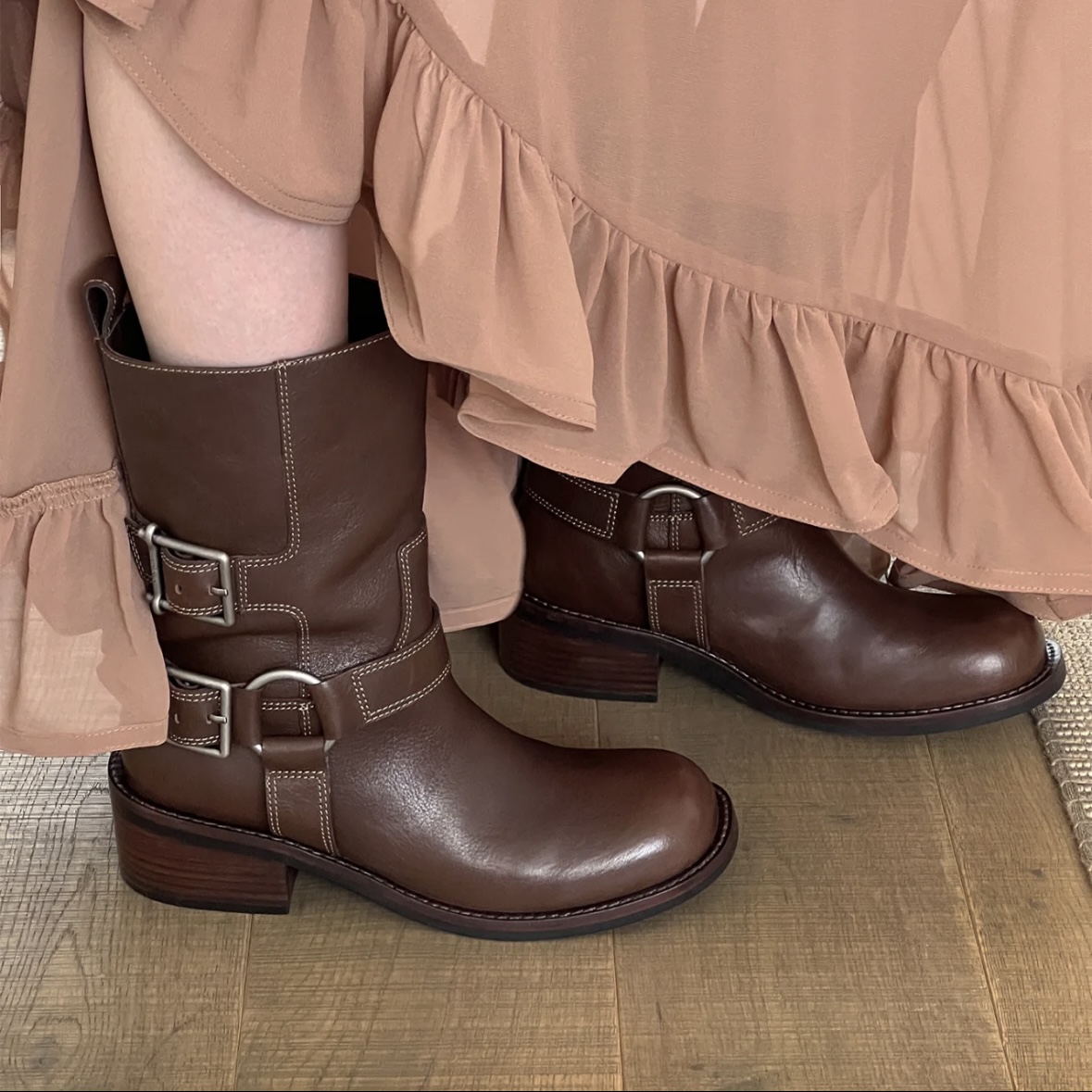 NO:593489,#EVERYWEAR Buckle Ankle Boots Easily manage the looseness in early autumn, boots, boots19860909#百穿不厌的搭扣踝靴 早秋松弛感轻松拿捏,靴子,boots,Women's Shoes