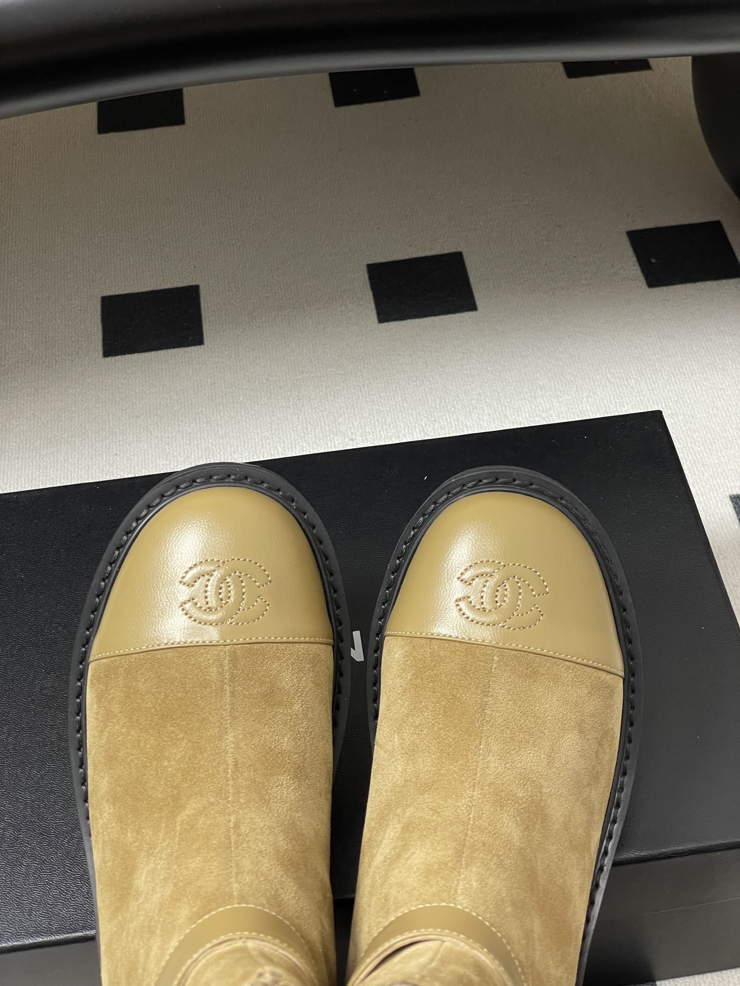 Chanel Suede Ankle Boots with CC Buckle - Elegant Two-Tone Design 7 i1764790473440 5472 0 7