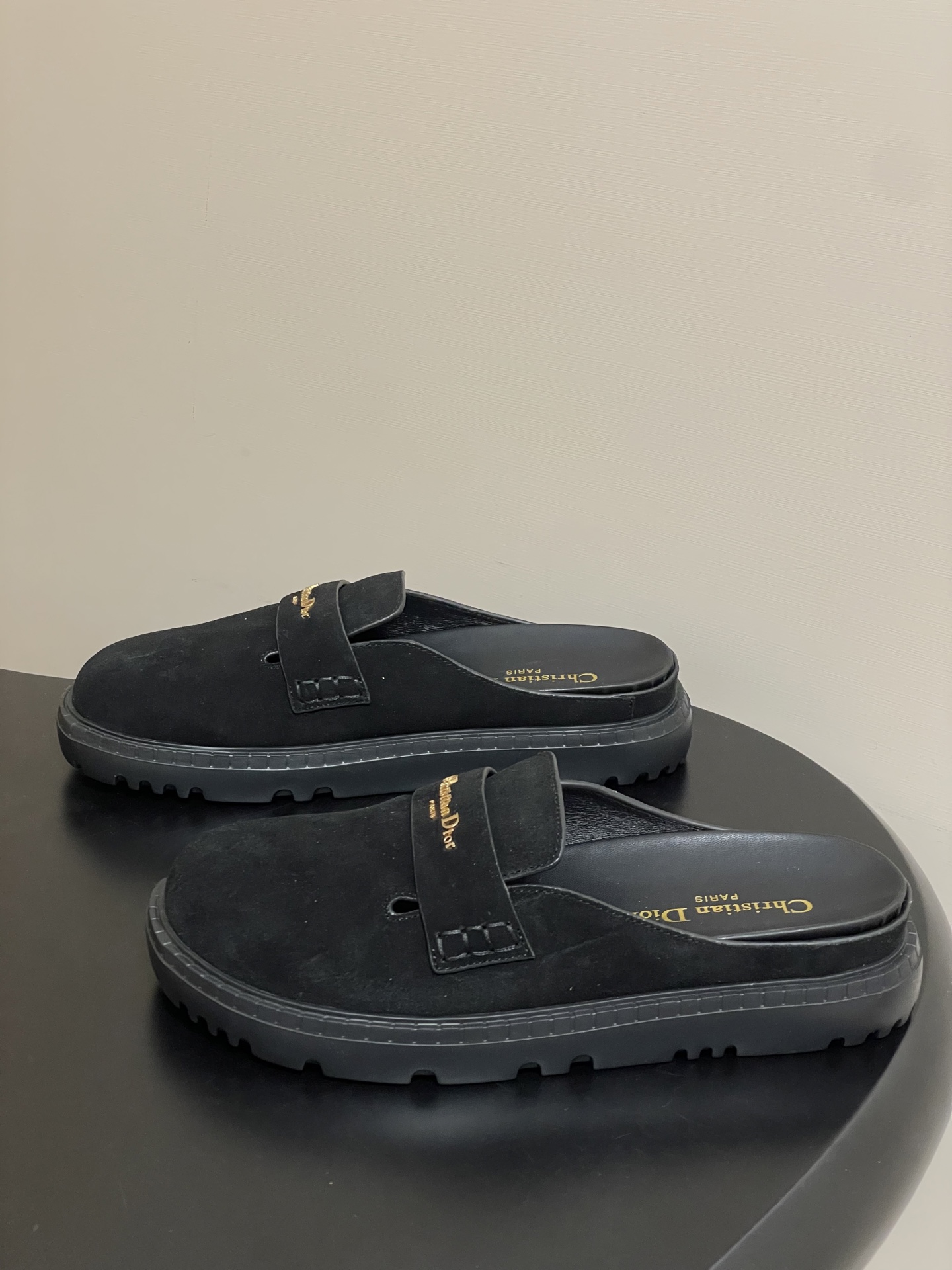Dior 26ss春夏新款Dior迪奥D-Boy穆勒鞋 包头平底半拖鞋CD字母五金扣厚底休闲拖鞋