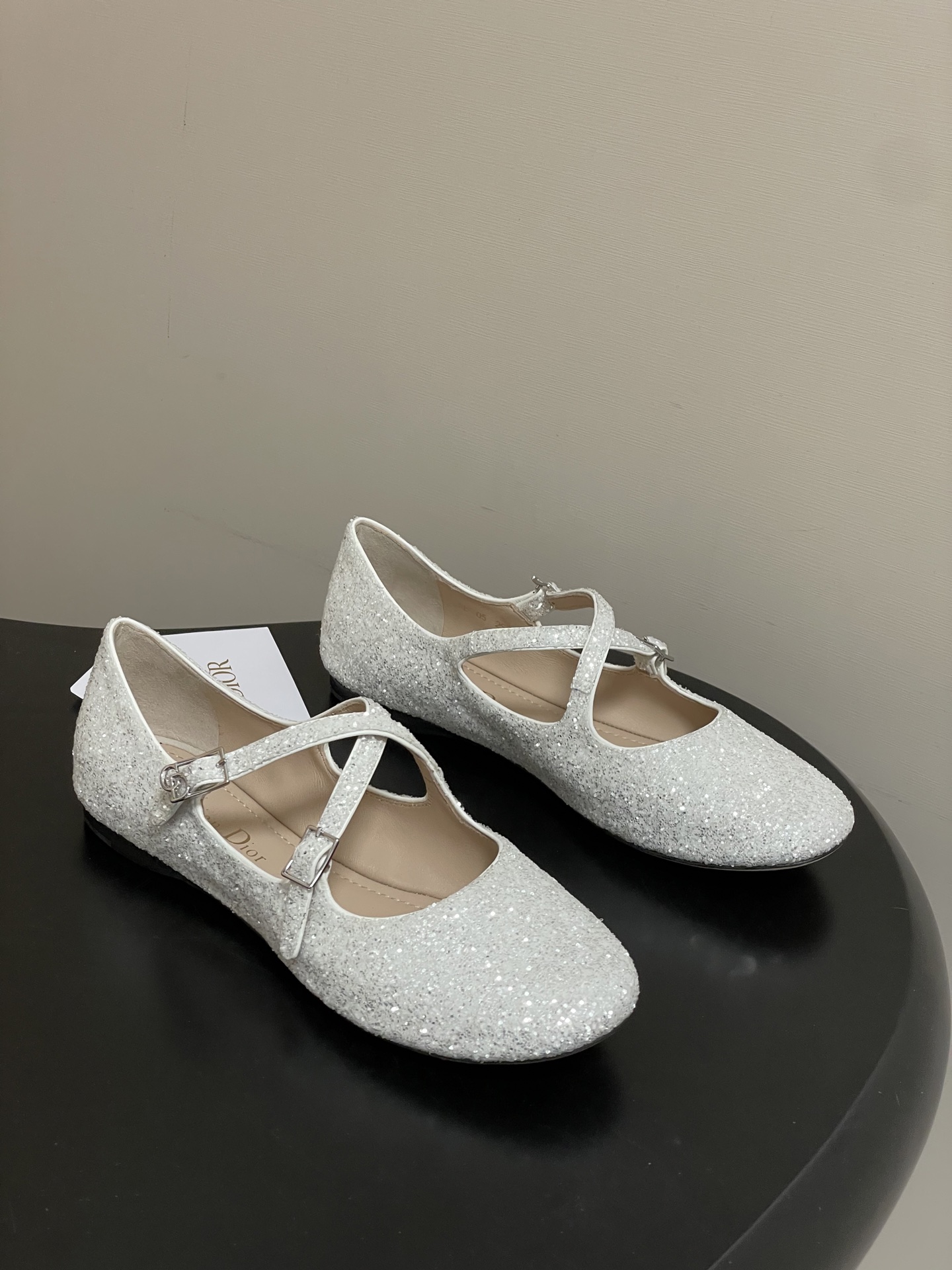 Dior 26ss春夏新款Dior 迪奥VeryDior芭蕾鞋交叉带搭扣玛丽珍鞋亮片芭蕾舞鞋透明网纱电绣网面平底单鞋