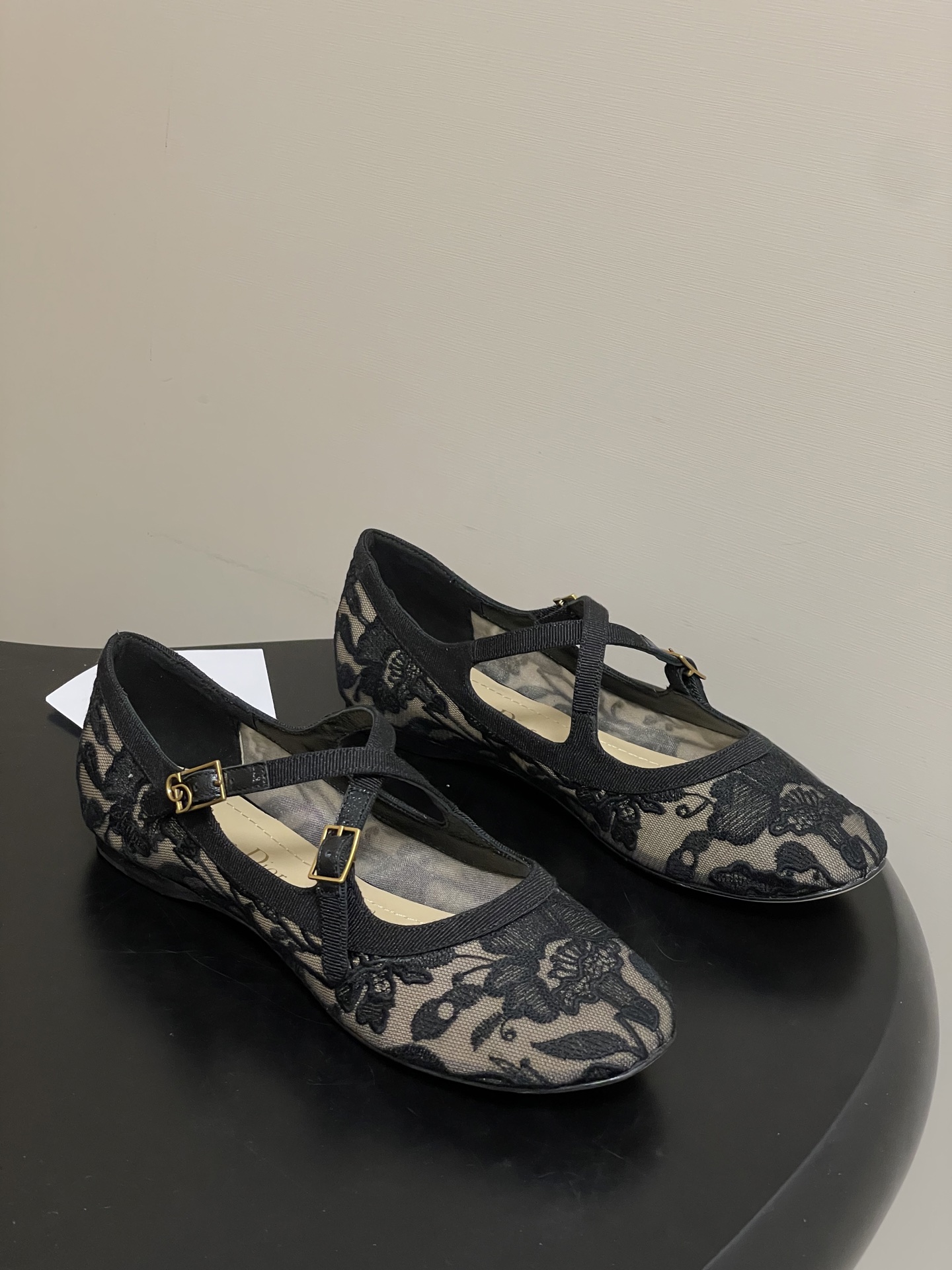 Dior 26ss春夏新款Dior 迪奥VeryDior芭蕾鞋交叉带搭扣玛丽珍鞋亮片芭蕾舞鞋透明网纱电绣网面平底单鞋