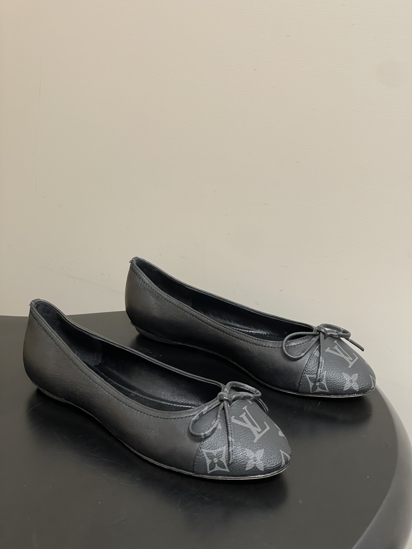 -26Ss春季新款Louis Vuitton LV 老花芭蕾舞鞋蝴蝶结拼色平底单鞋丹宁牛仔布船鞋本款Da