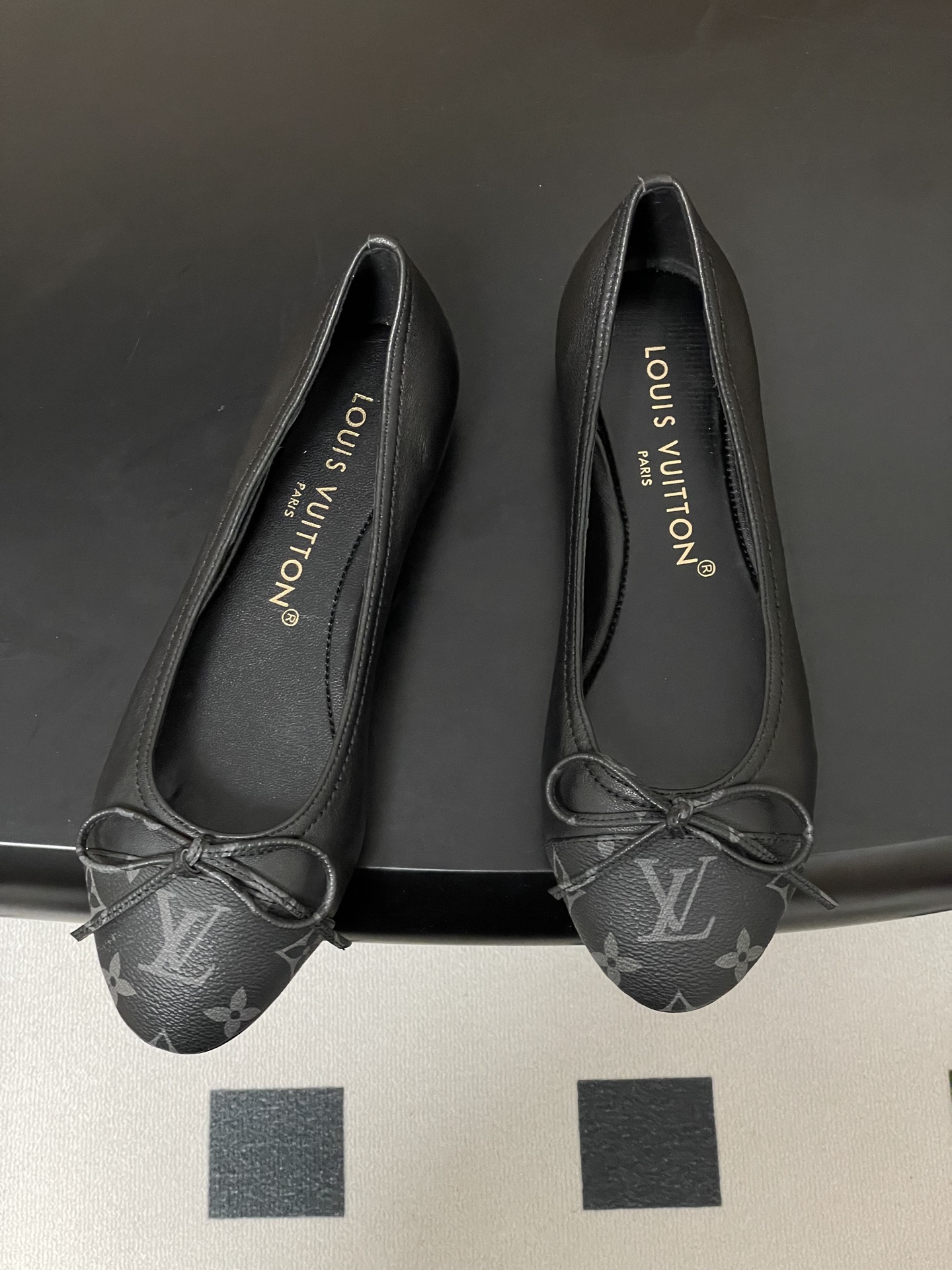 -26Ss春季新款Louis Vuitton LV 老花芭蕾舞鞋蝴蝶结拼色平底单鞋丹宁牛仔布船鞋本款Da