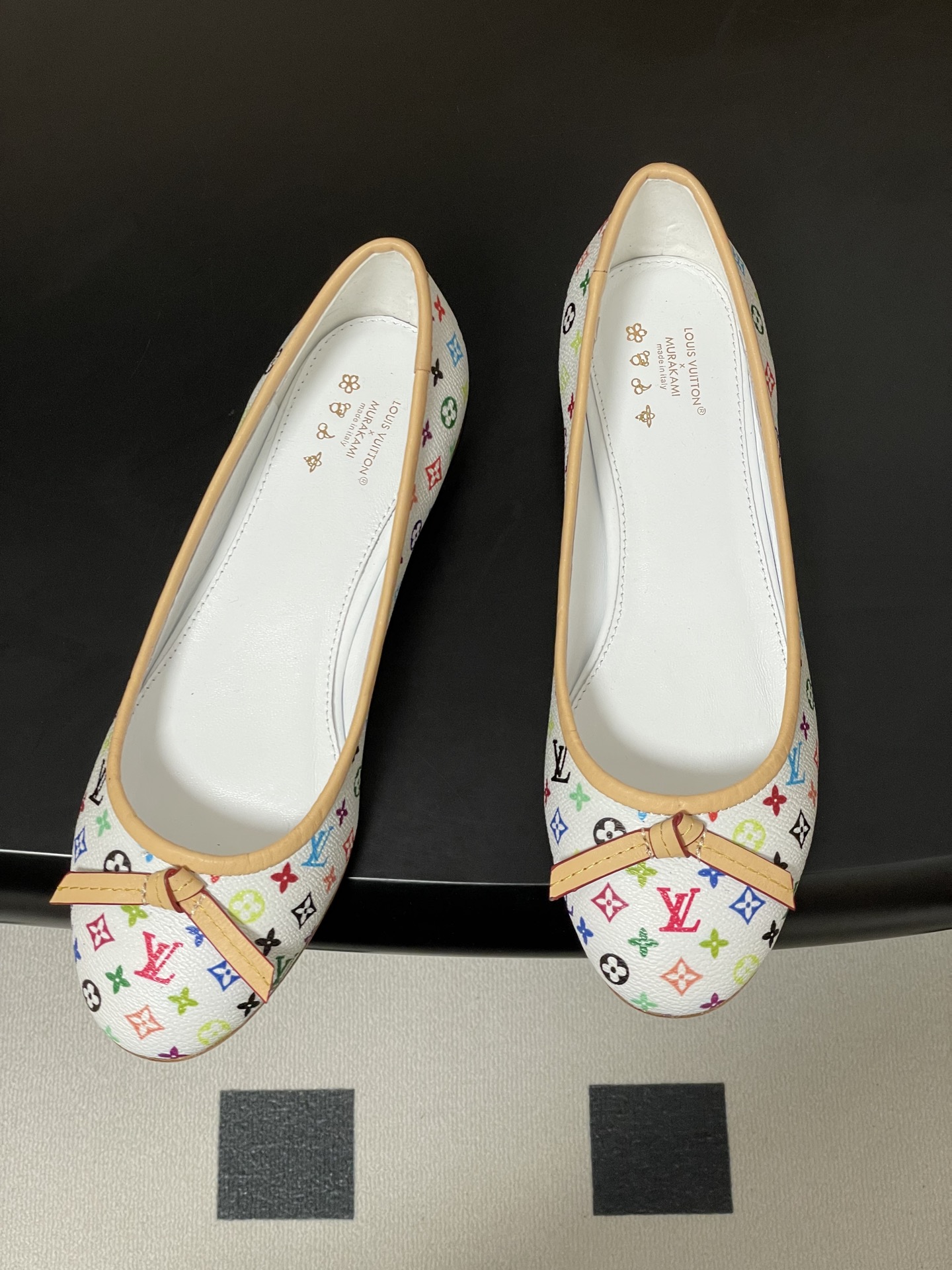 -26Ss春季新款Louis Vuitton LV X TM DARLING 村上隆联名老花芭蕾舞鞋蝴蝶