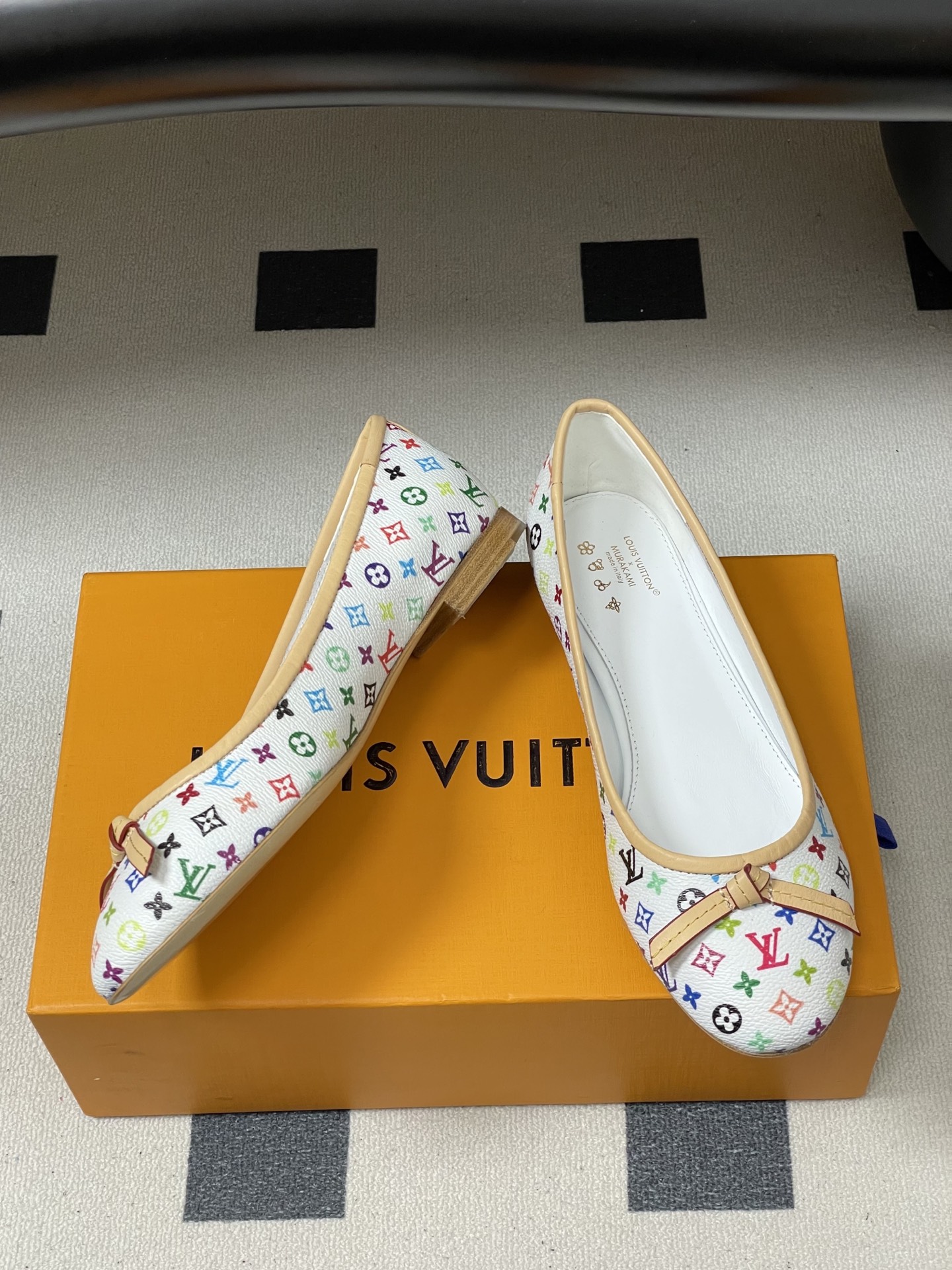 -26Ss春季新款Louis Vuitton LV X TM DARLING 村上隆联名老花芭蕾舞鞋蝴蝶