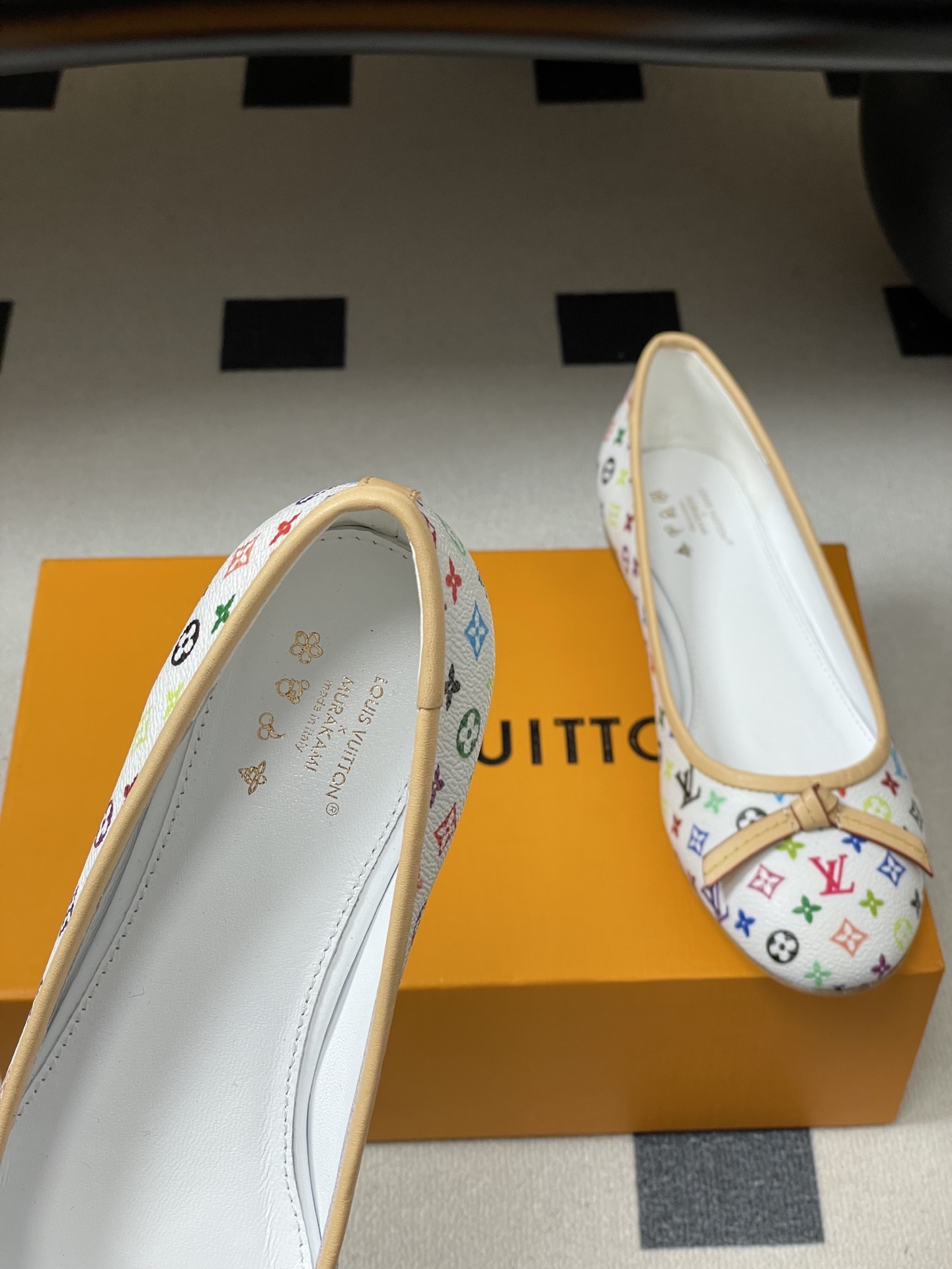 -26Ss春季新款Louis Vuitton LV X TM DARLING 村上隆联名老花芭蕾舞鞋蝴蝶
