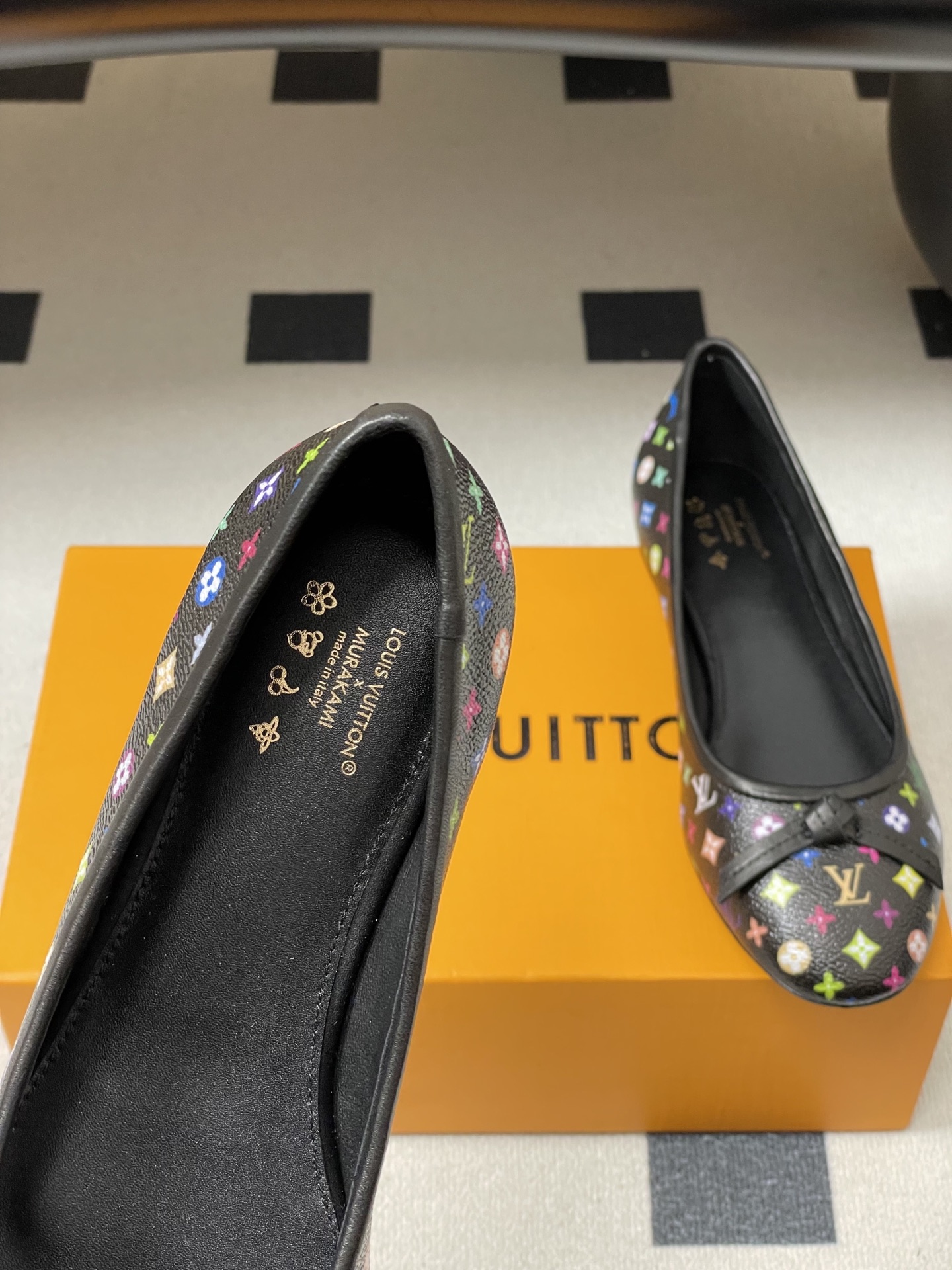 -26Ss春季新款Louis Vuitton LV X TM DARLING 村上隆联名老花芭蕾舞鞋蝴蝶