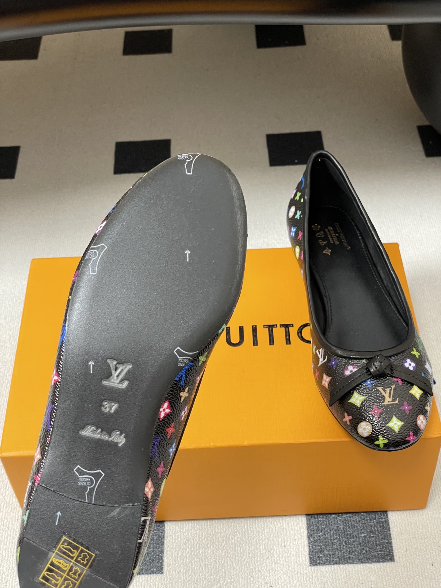 -26Ss春季新款Louis Vuitton LV X TM DARLING 村上隆联名老花芭蕾舞鞋蝴蝶