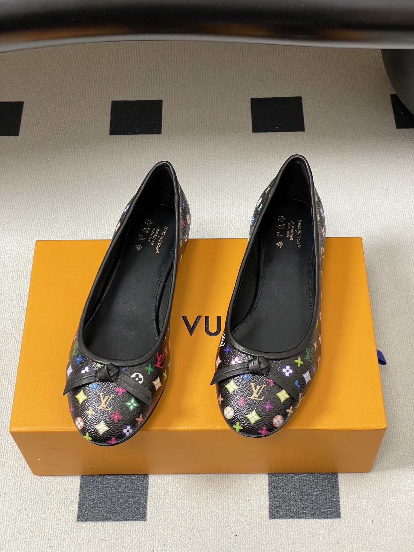-26Ss春季新款Louis Vuitton LV X TM DARLING 村上隆联名老花芭蕾舞鞋蝴蝶