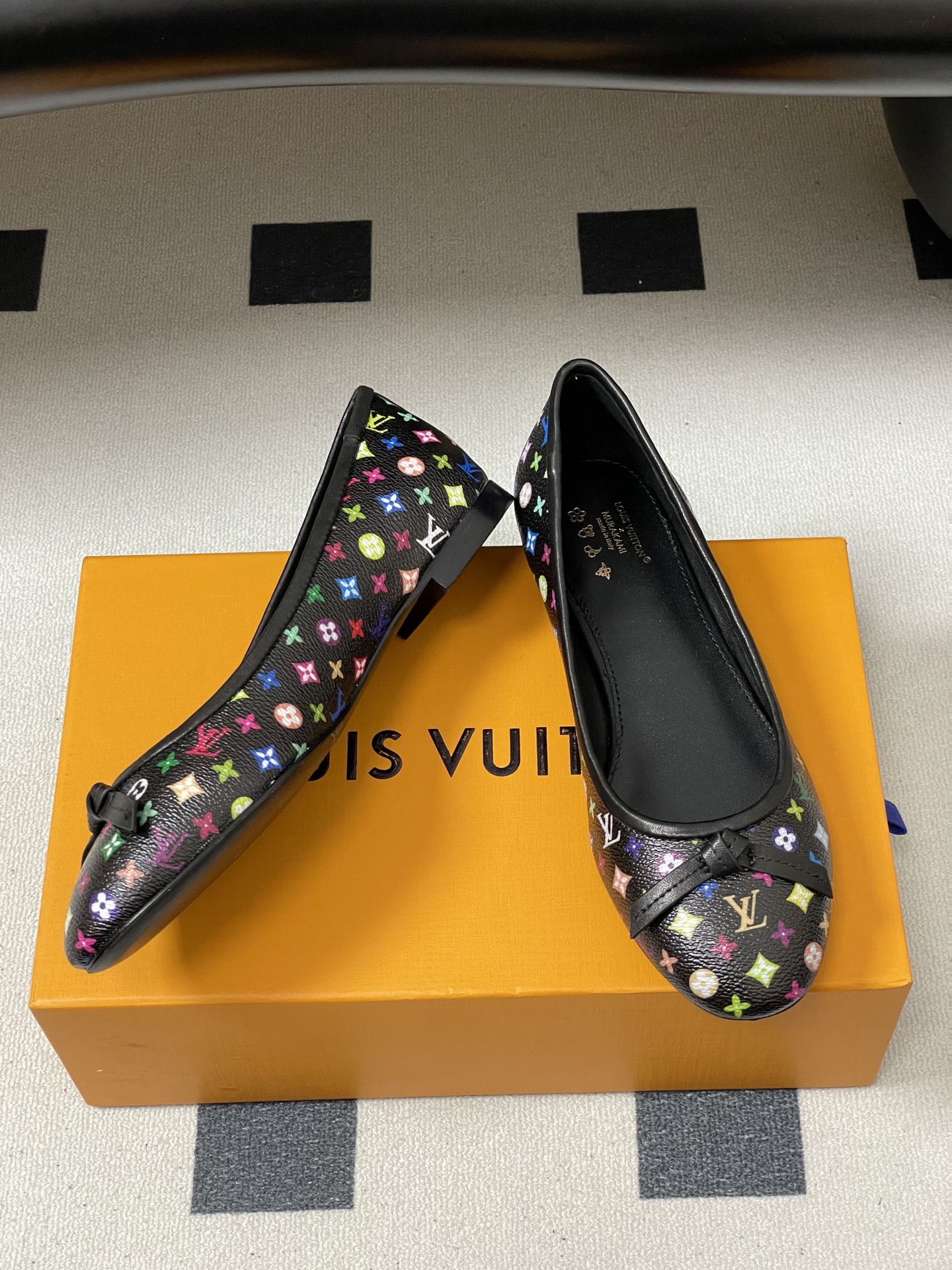 -26Ss春季新款Louis Vuitton LV X TM DARLING 村上隆联名老花芭蕾舞鞋蝴蝶