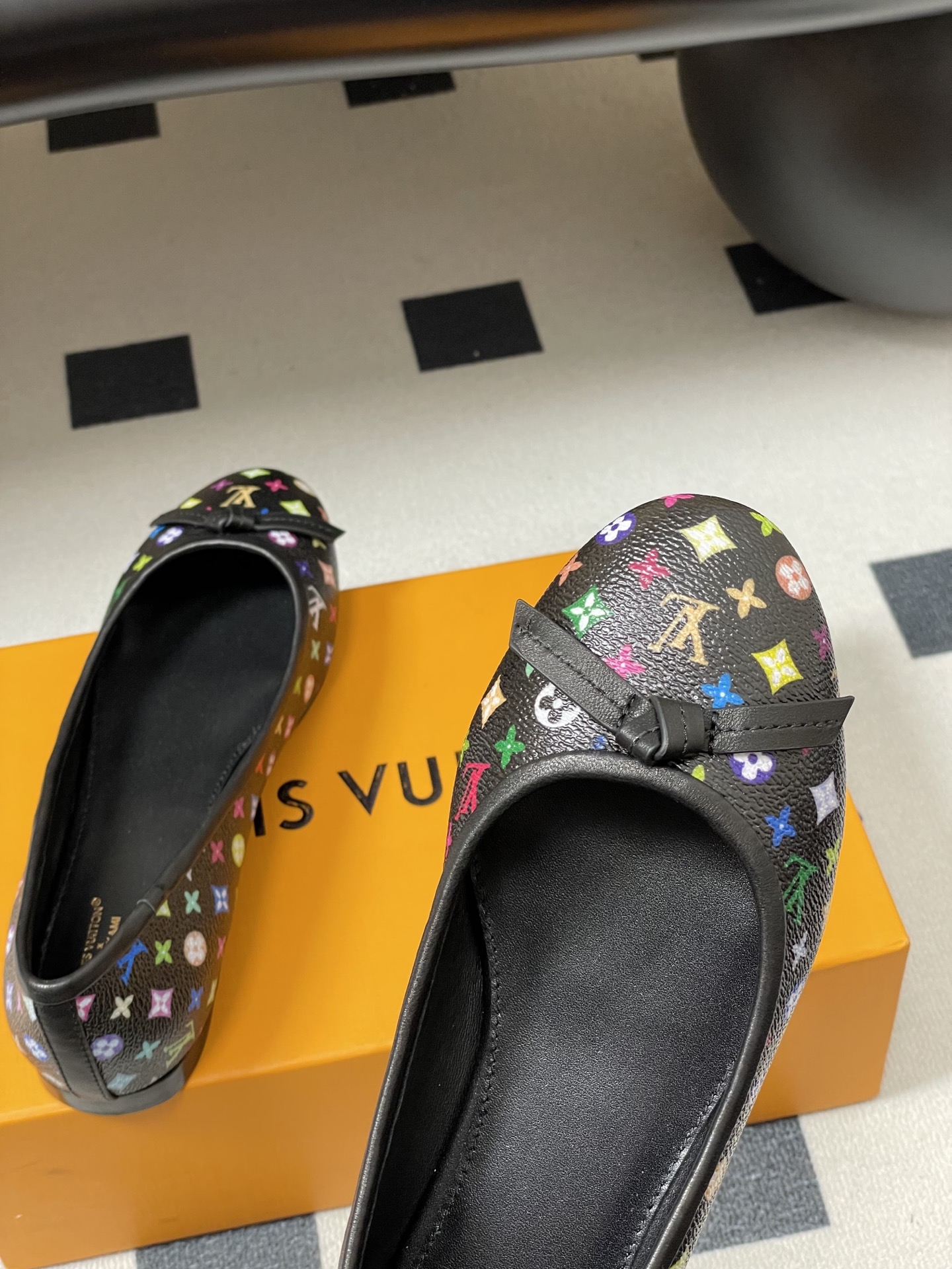 -26Ss春季新款Louis Vuitton LV X TM DARLING 村上隆联名老花芭蕾舞鞋蝴蝶