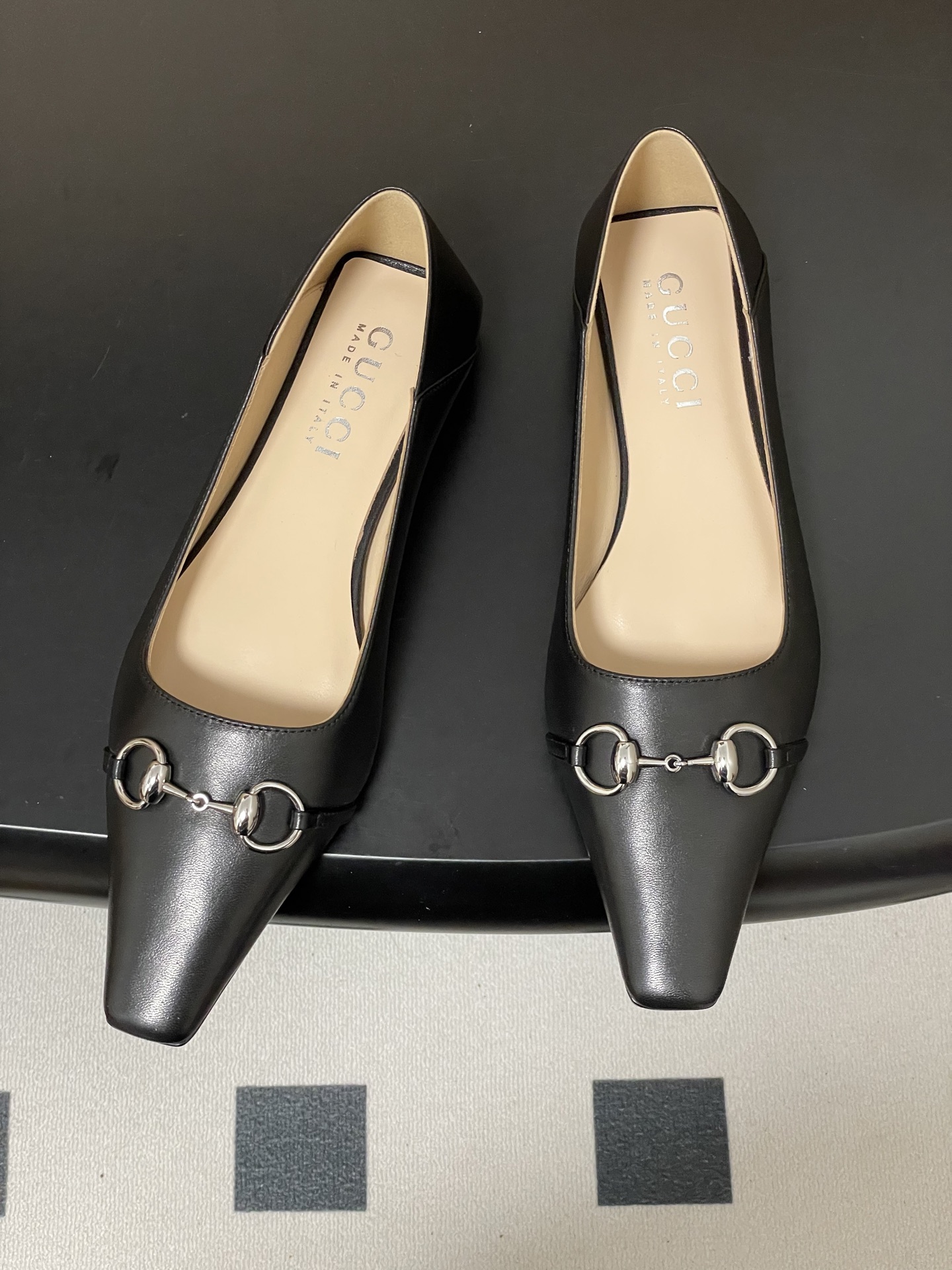 -顶级品质26Ss春夏新款Gucci古驰Vittoria系列女士浅口鞋G家经典马衔扣小方头猫跟单鞋GG老