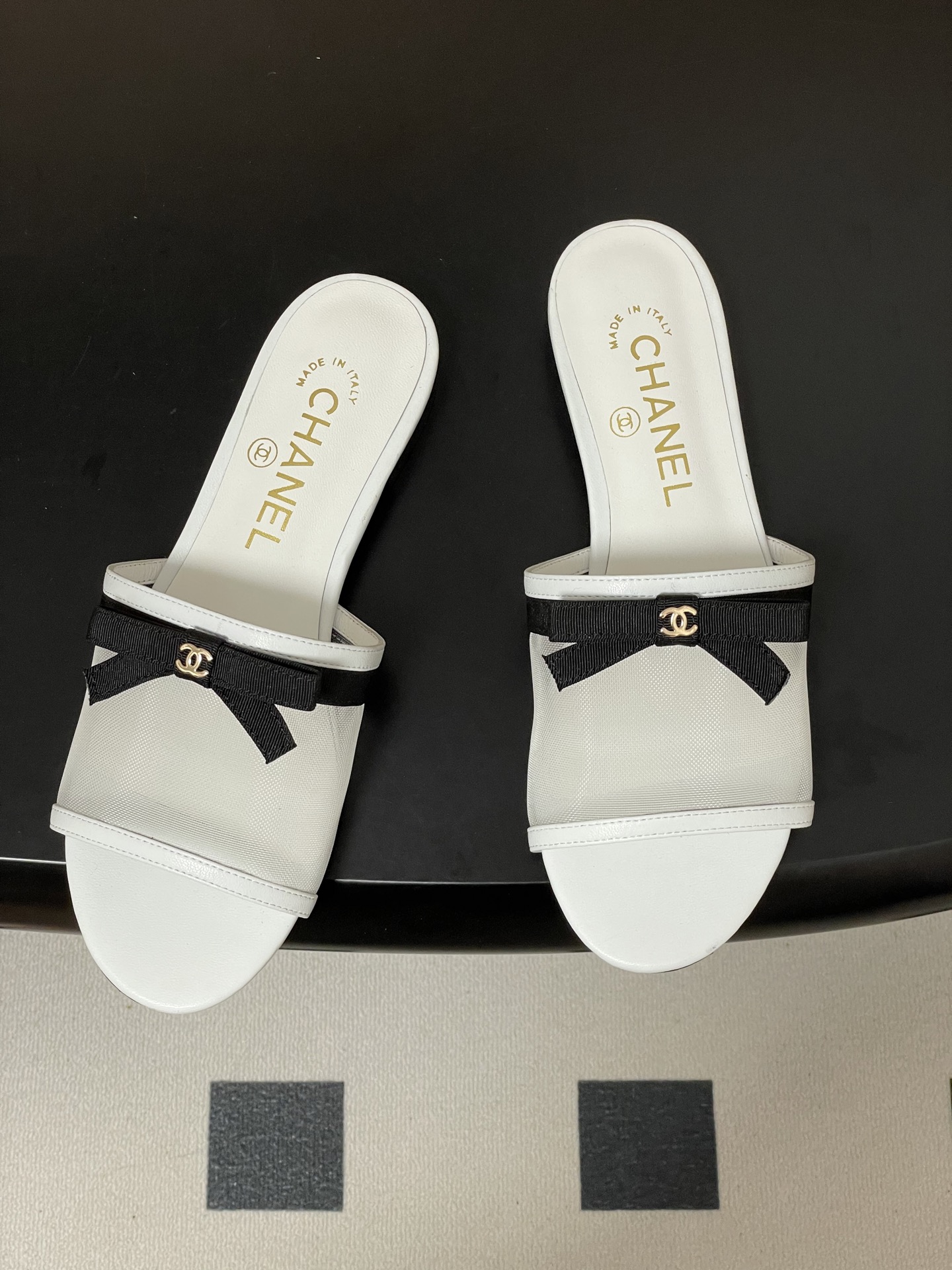 -2026春夏新款 Chanel 小香 26C 蝴蝶结网纱凉拖鞋系列标志性双C扣蝴蝶结透气网面高跟包头凉