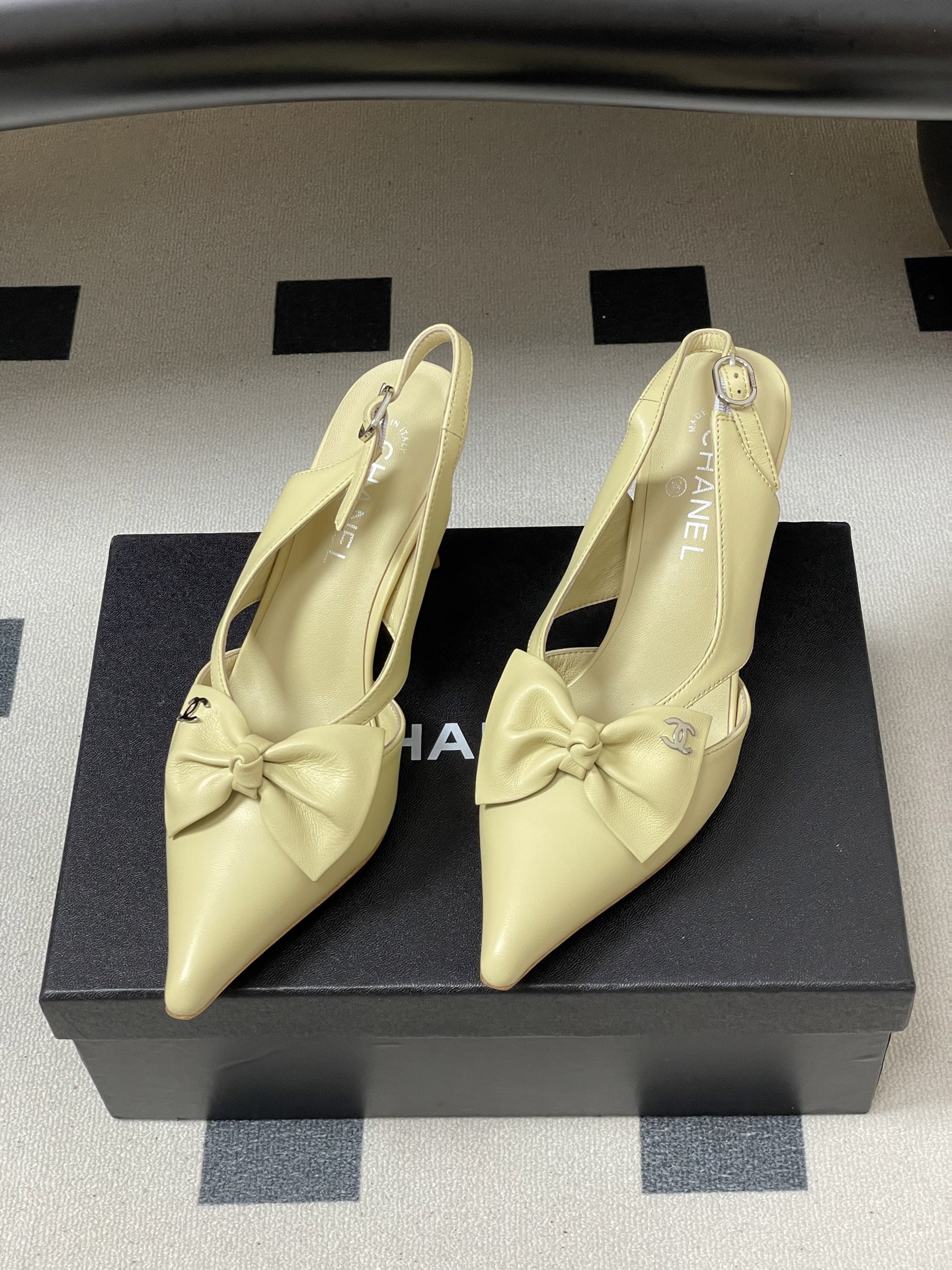 -2026 早春新款 Chanel 小香 Vintage中古风 露趾鱼嘴蝴蝶结高跟单鞋/细跟凉拖鞋/尖头