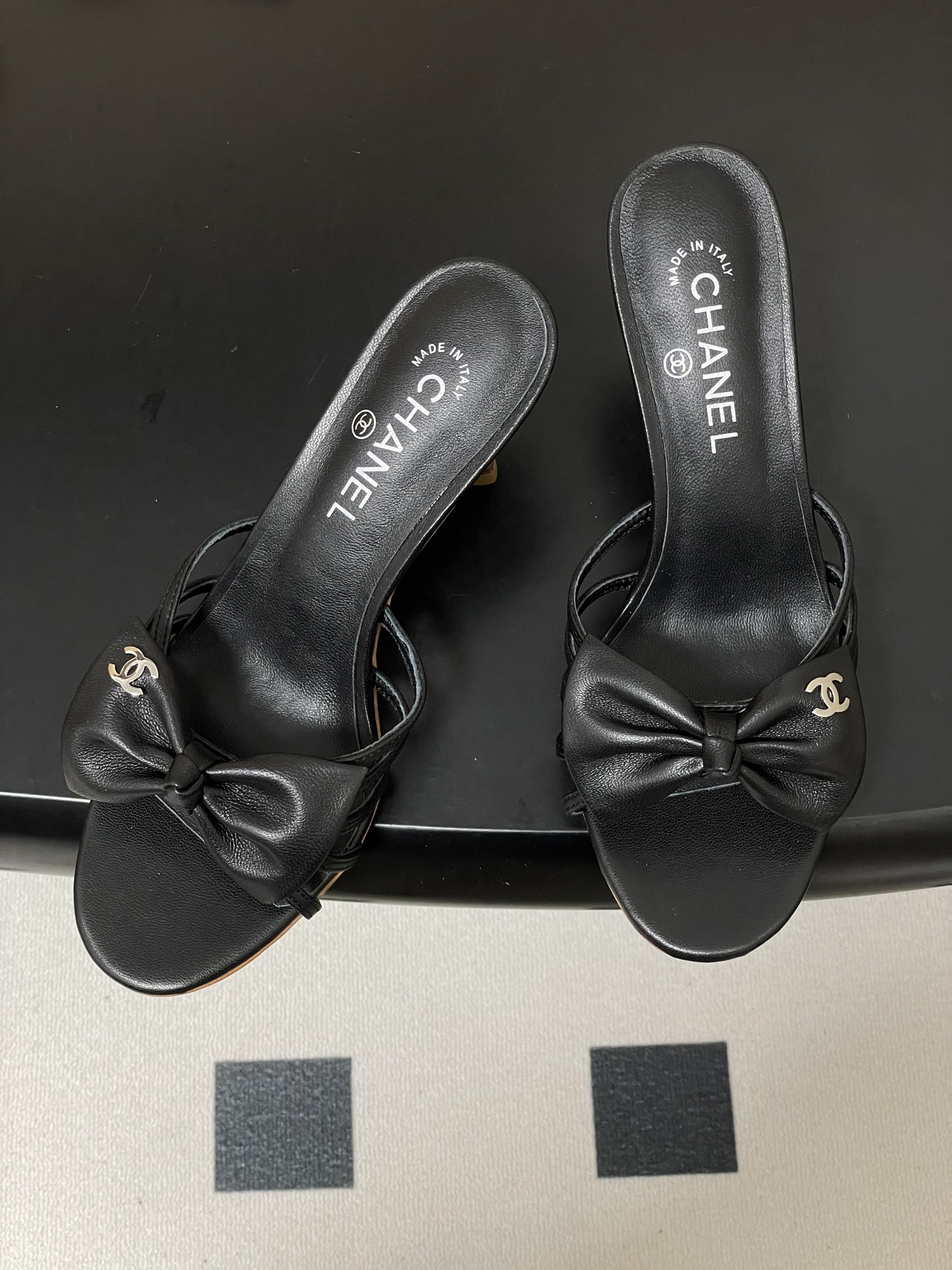 -2026 早春新款 Chanel 小香 Vintage中古风 露趾鱼嘴蝴蝶结高跟单鞋/细跟凉拖鞋/尖头