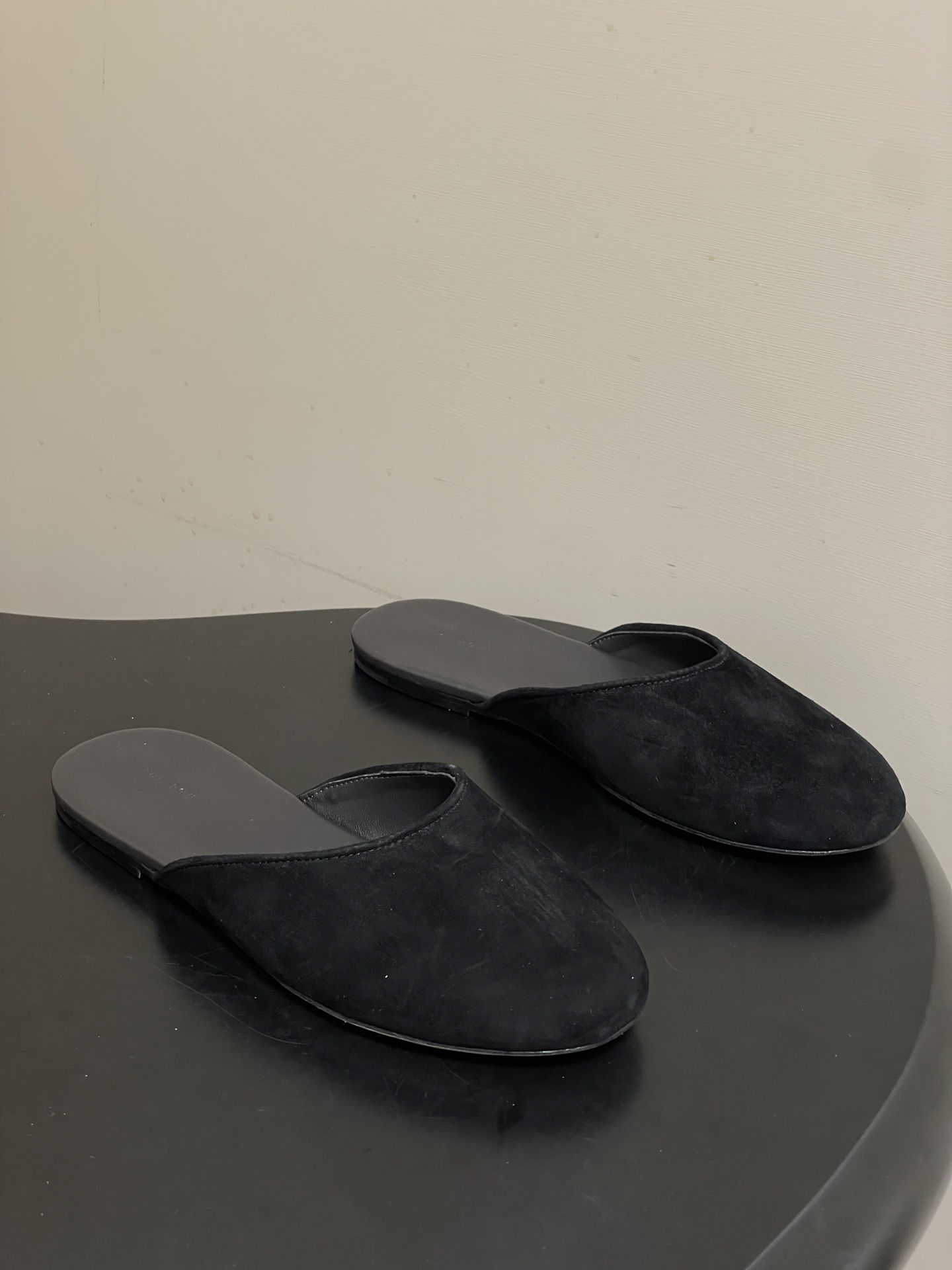 -THE ROW 26ss 春夏新款 TR包头豹纹马毛穆勒半拖鞋极简风麂皮绒面休闲平底拖鞋第一眼看到这个