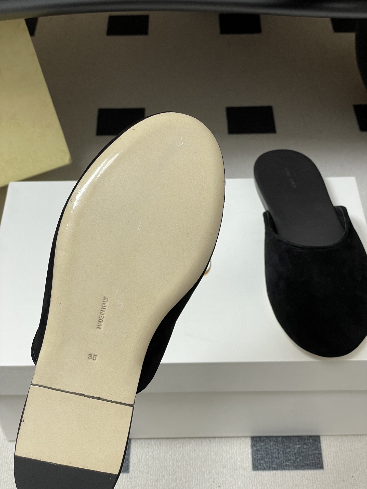 -THE ROW 26ss 春夏新款 TR包头豹纹马毛穆勒半拖鞋极简风麂皮绒面休闲平底拖鞋第一眼看到这个