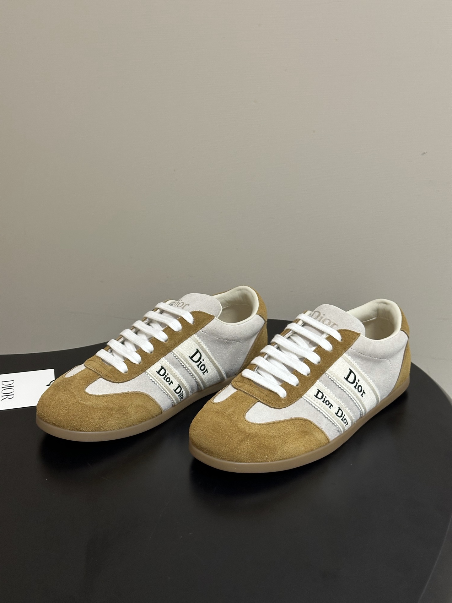 2026早春新款Dior 迪奥D🌾 Ribbon运动鞋经典CD字母织带德训鞋系带复古风麂皮绒面平底休闲鞋
