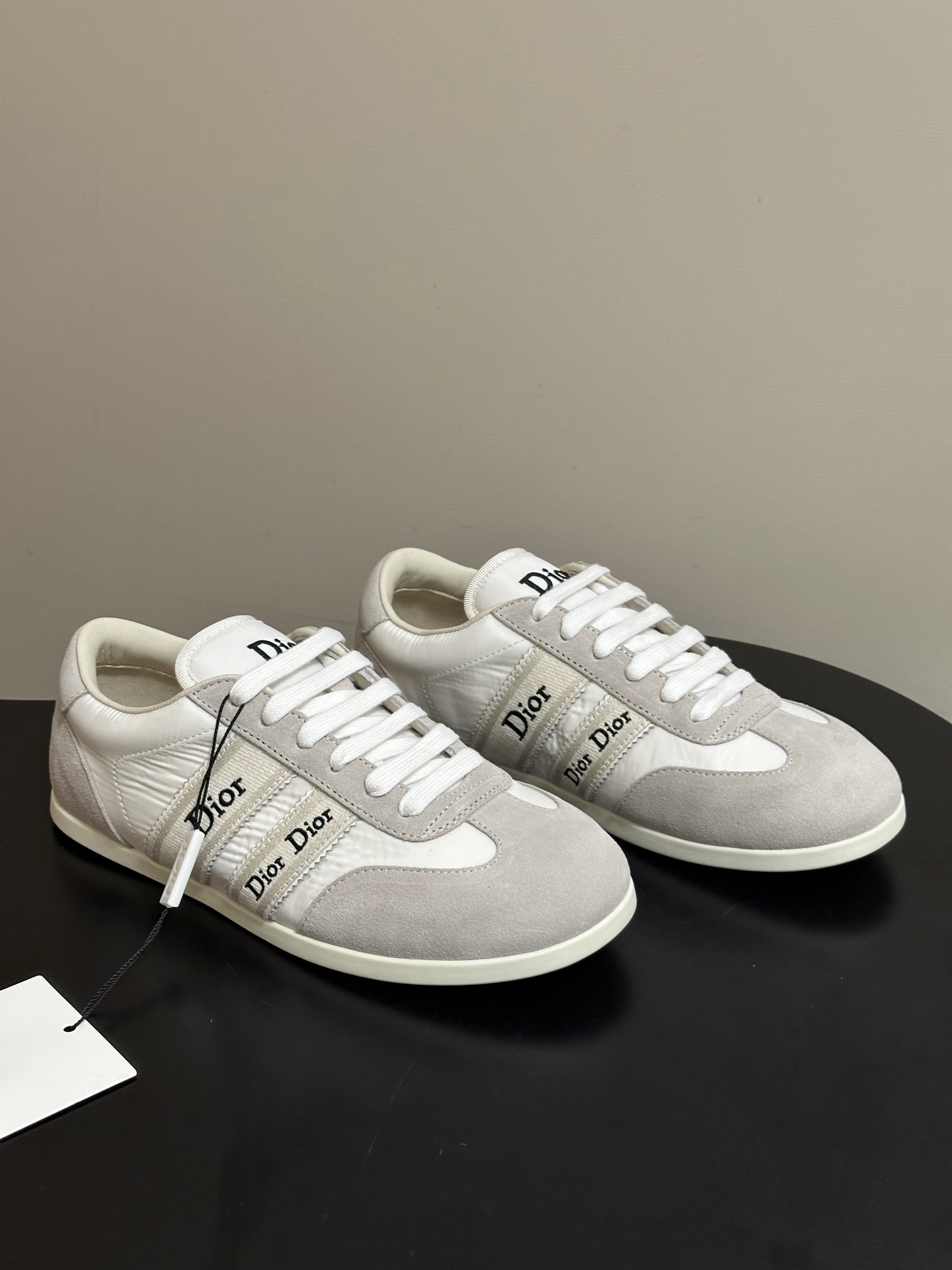 2026早春新款Dior 迪奥D🌾 Ribbon运动鞋经典CD字母织带德训鞋系带复古风麂皮绒面平底休闲鞋