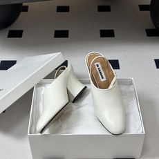 JIL SANDER 吉尔桑达 26Fw春夏新款复古风粗跟细带搭扣穆勒鞋/深口单鞋高跟鞋极简深口单鞋|清 JIL SANDER 吉尔桑达 26Fw春夏新款复古风粗跟细带搭扣穆勒鞋/深口单鞋高跟鞋极简深口单鞋|清
