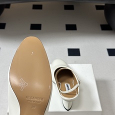 JIL SANDER 吉尔桑达 26Fw春夏新款复古风粗跟细带搭扣穆勒鞋/深口单鞋高跟鞋极简深口单鞋|清 JIL SANDER 吉尔桑达 26Fw春夏新款复古风粗跟细带搭扣穆勒鞋/深口单鞋高跟鞋极简深口单鞋|清