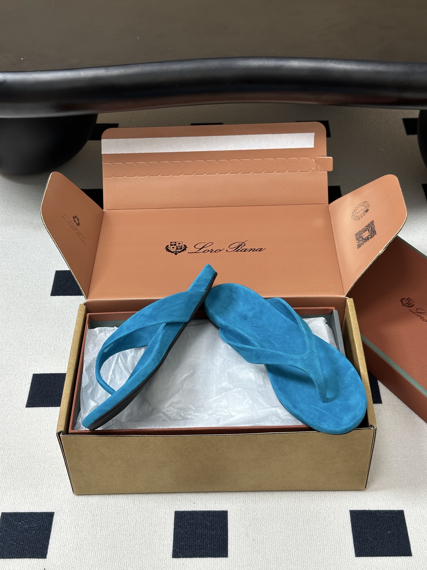 莞产（配高档飞机盒✈️）Loro Piana 诺悠翩雅 LP 春夏新款 Lda人字拖系列 复古老钱风夹脚